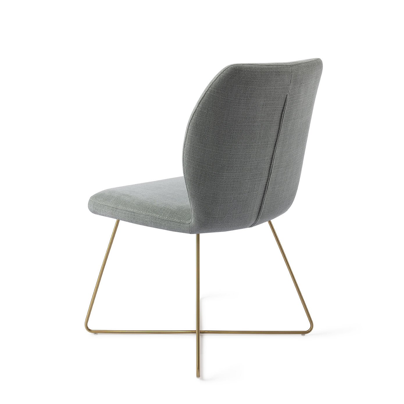 Jesper Home Eetkamerstoel 'Ikata' Cross Gold, kleur Breezy Blue