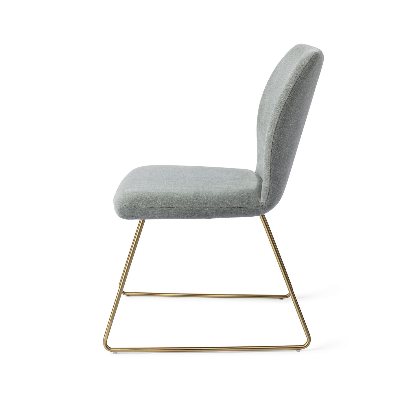Jesper Home Eetkamerstoel 'Ikata' Slide Gold, kleur Breezy Blue