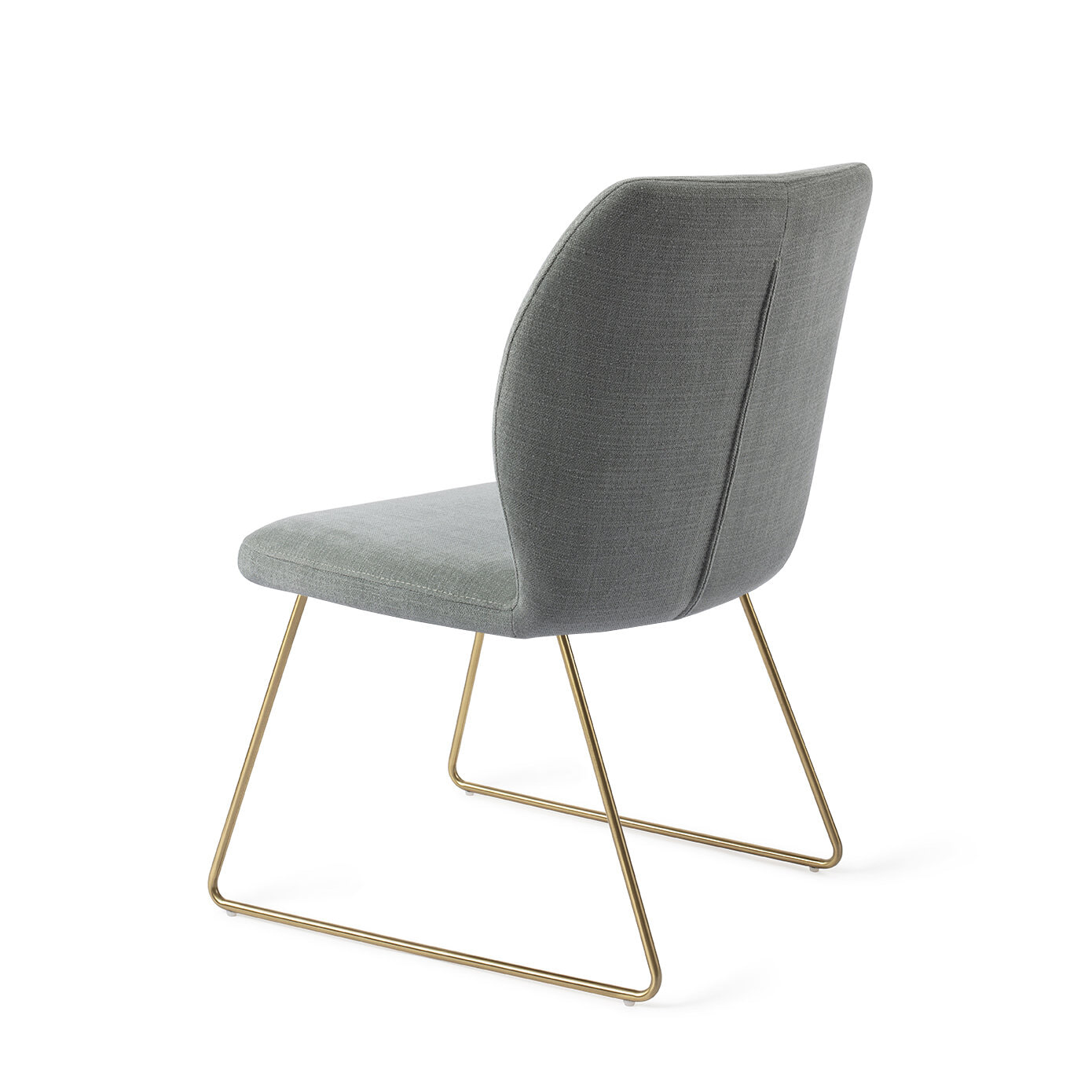 Jesper Home Eetkamerstoel 'Ikata' Slide Gold, kleur Breezy Blue