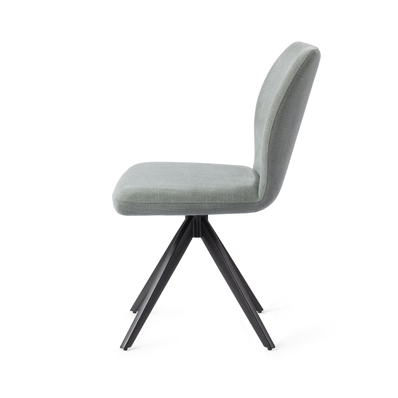 Jesper Home Draaibare Eetkamerstoel 'Ikata' Turn Black, kleur Breezy Blue