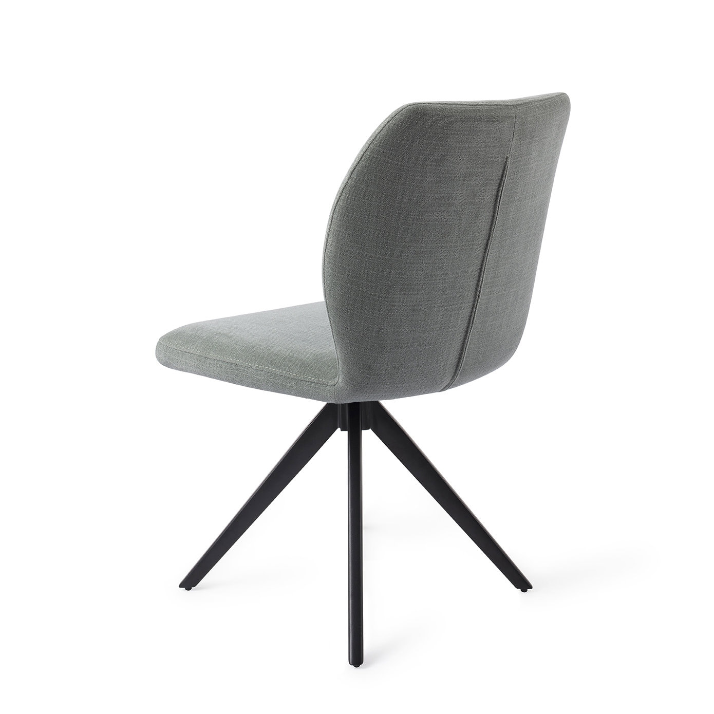 Jesper Home Draaibare Eetkamerstoel 'Ikata' Turn Black, kleur Breezy Blue