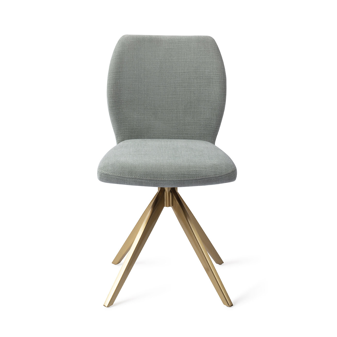Jesper Home Draaibare Eetkamerstoel 'Ikata' Turn Gold, kleur Breezy Blue