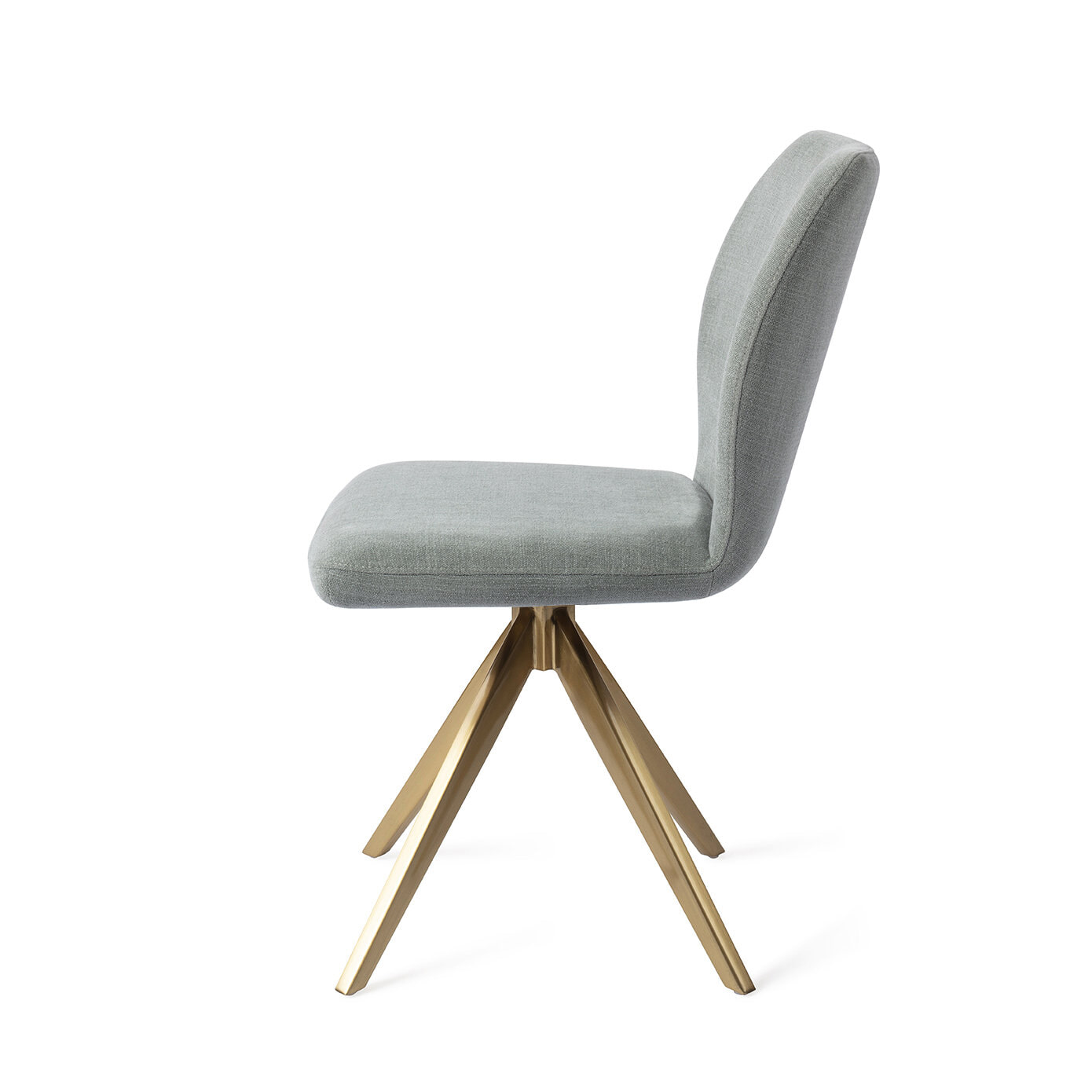 Jesper Home Draaibare Eetkamerstoel 'Ikata' Turn Gold, kleur Breezy Blue