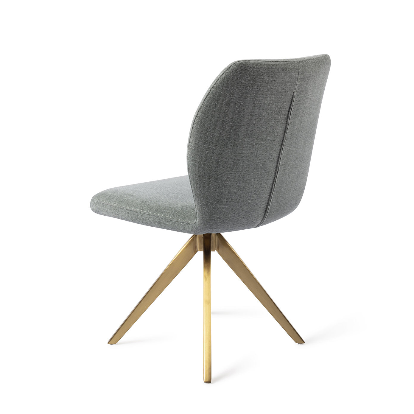 Jesper Home Draaibare Eetkamerstoel 'Ikata' Turn Gold, kleur Breezy Blue