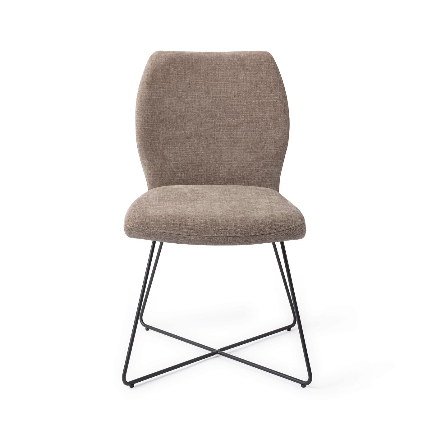 Jesper Home Eetkamerstoel 'Ikata' Cross Black, kleur Mocha Mist