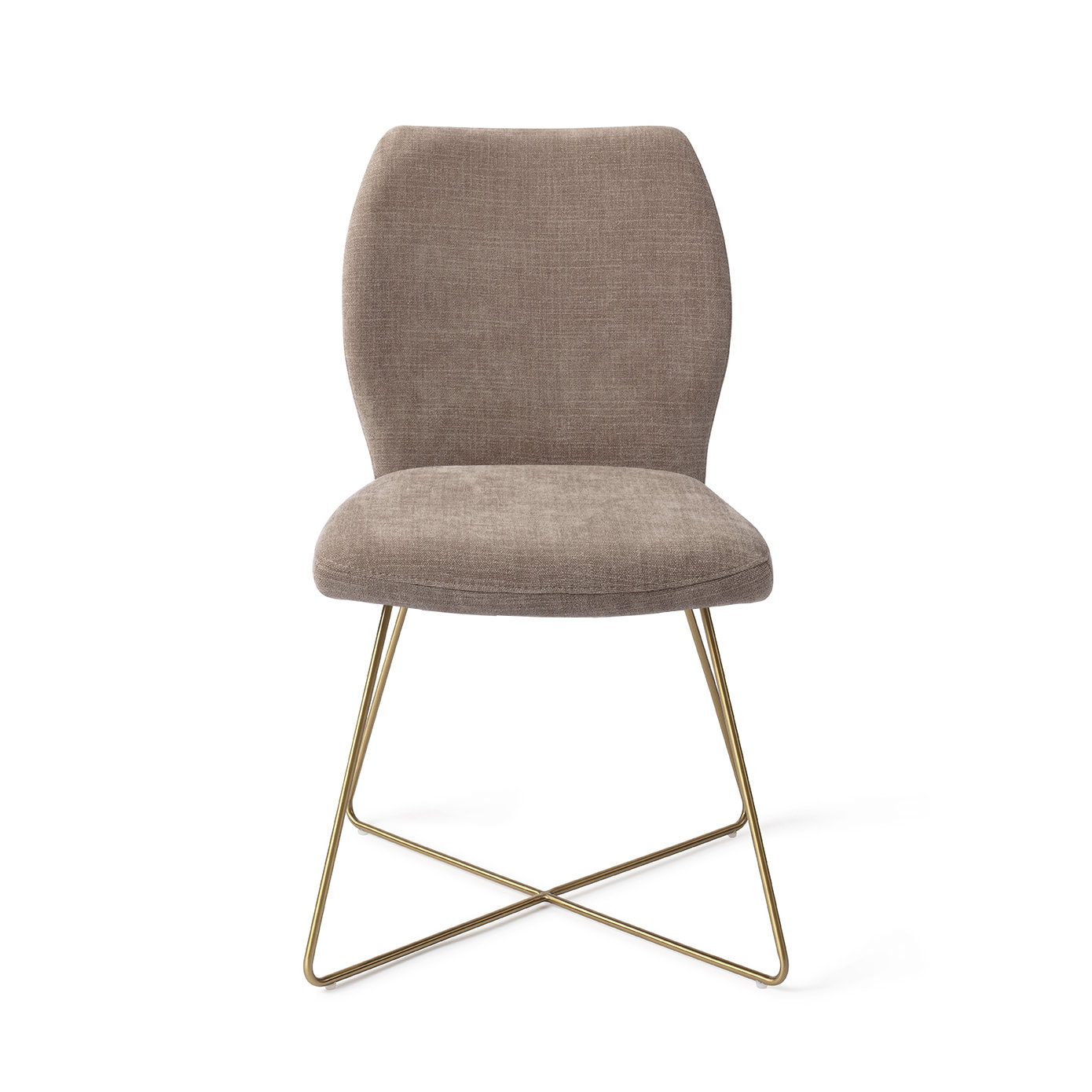Jesper Home Eetkamerstoel 'Ikata' Cross Gold, kleur Mocha Mist