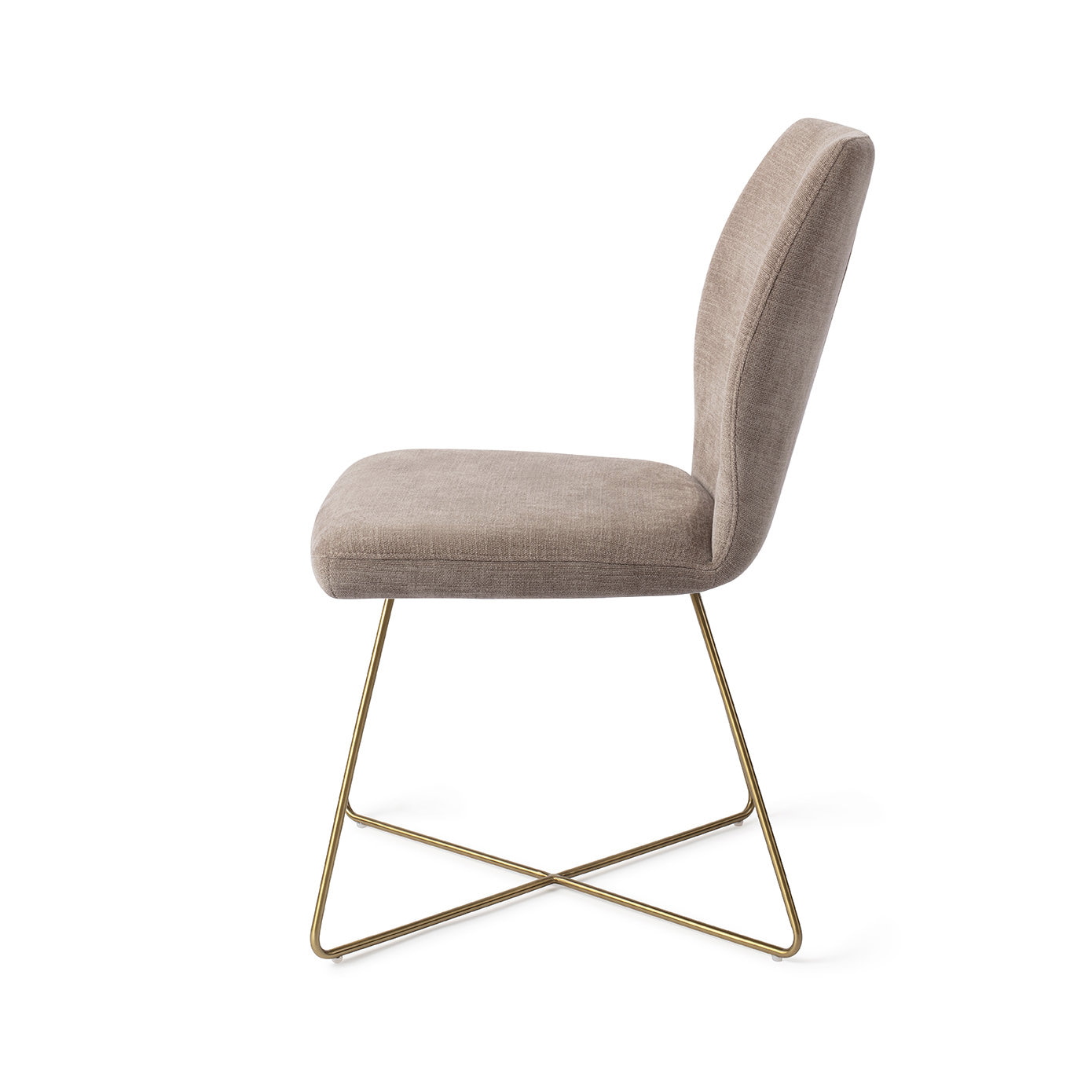 Jesper Home Eetkamerstoel 'Ikata' Cross Gold, kleur Mocha Mist