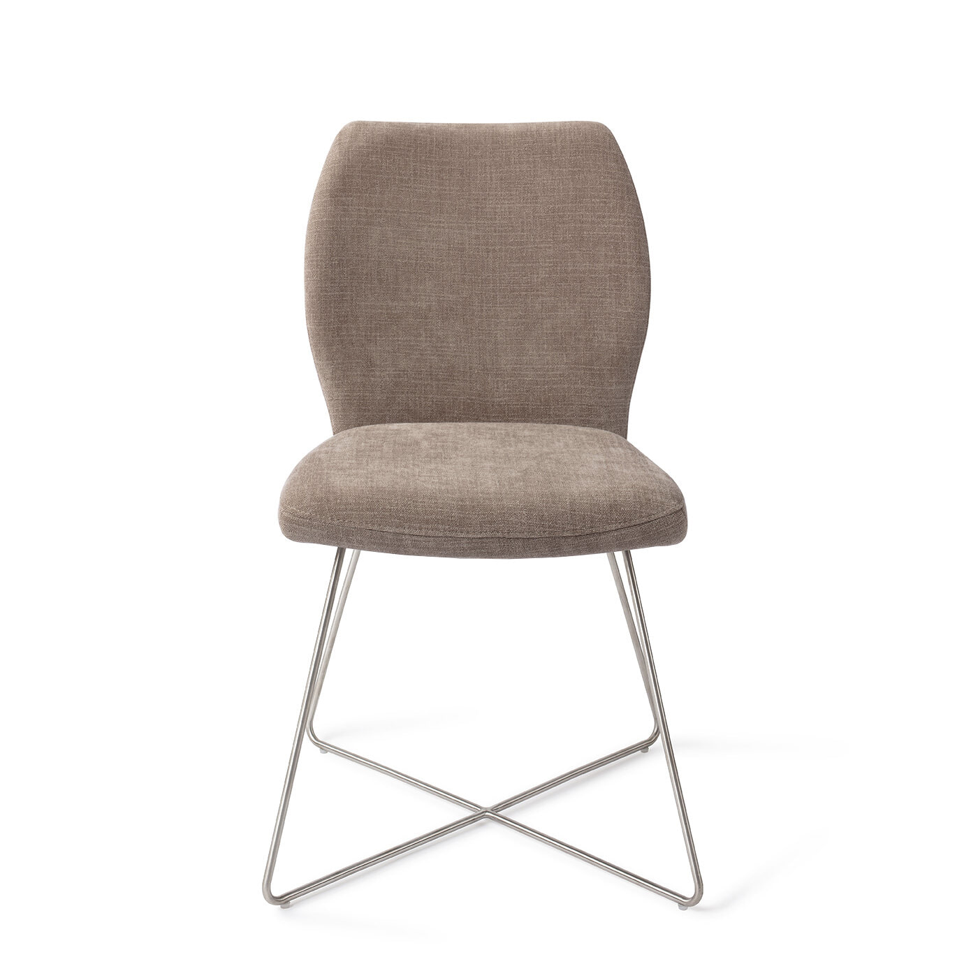 Jesper Home Eetkamerstoel 'Ikata' Cross Steel, kleur Mocha Mist