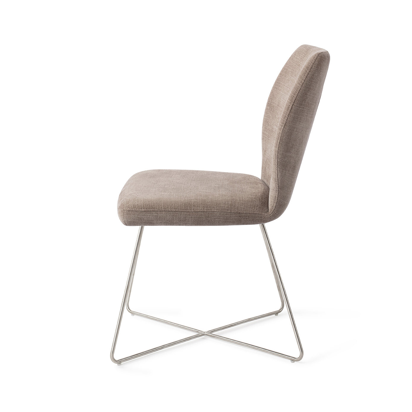Jesper Home Eetkamerstoel 'Ikata' Cross Steel, kleur Mocha Mist