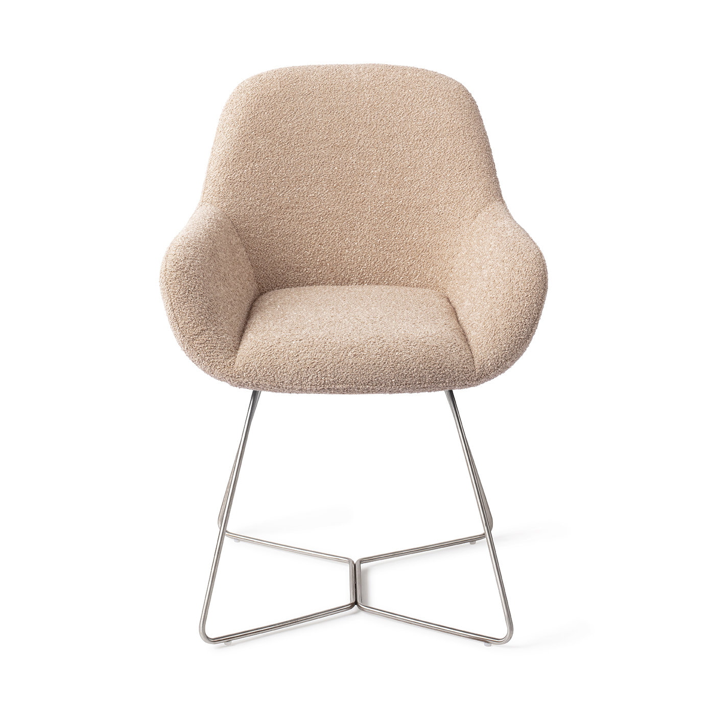 Jesper Home Eetkamerstoel 'Kushi' Beehive Steel, kleur Flax Relax