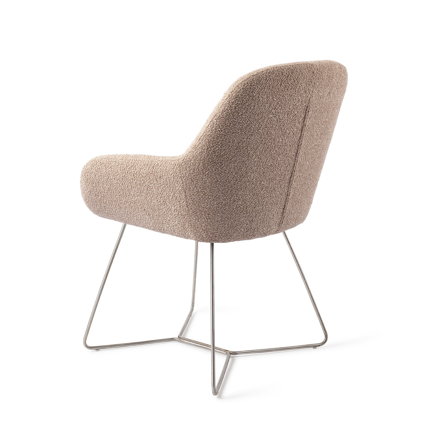 Jesper Home Eetkamerstoel 'Kushi' Beehive Steel, kleur Flax Relax