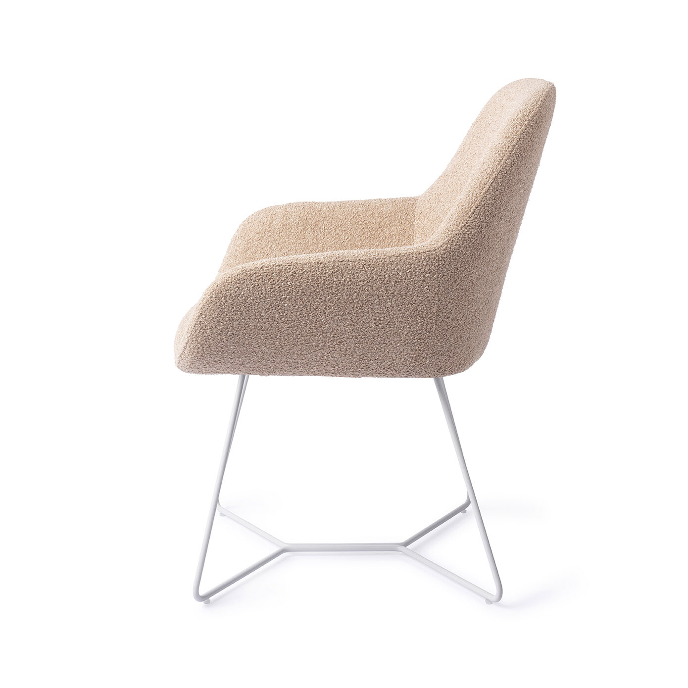 Jesper Home Eetkamerstoel 'Kushi' Beehive White, kleur Flax Relax