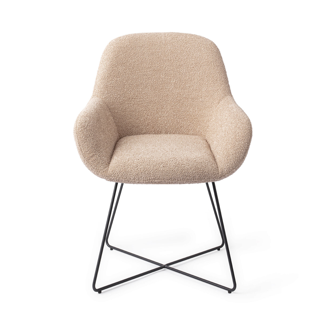 Jesper Home Eetkamerstoel 'Kushi' Cross Black, kleur Flax Relax