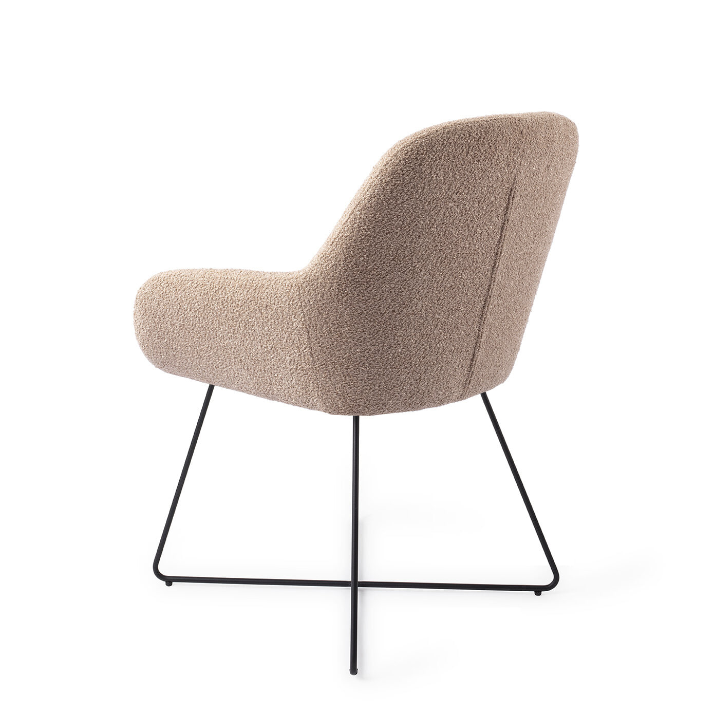Jesper Home Eetkamerstoel 'Kushi' Cross Black, kleur Flax Relax