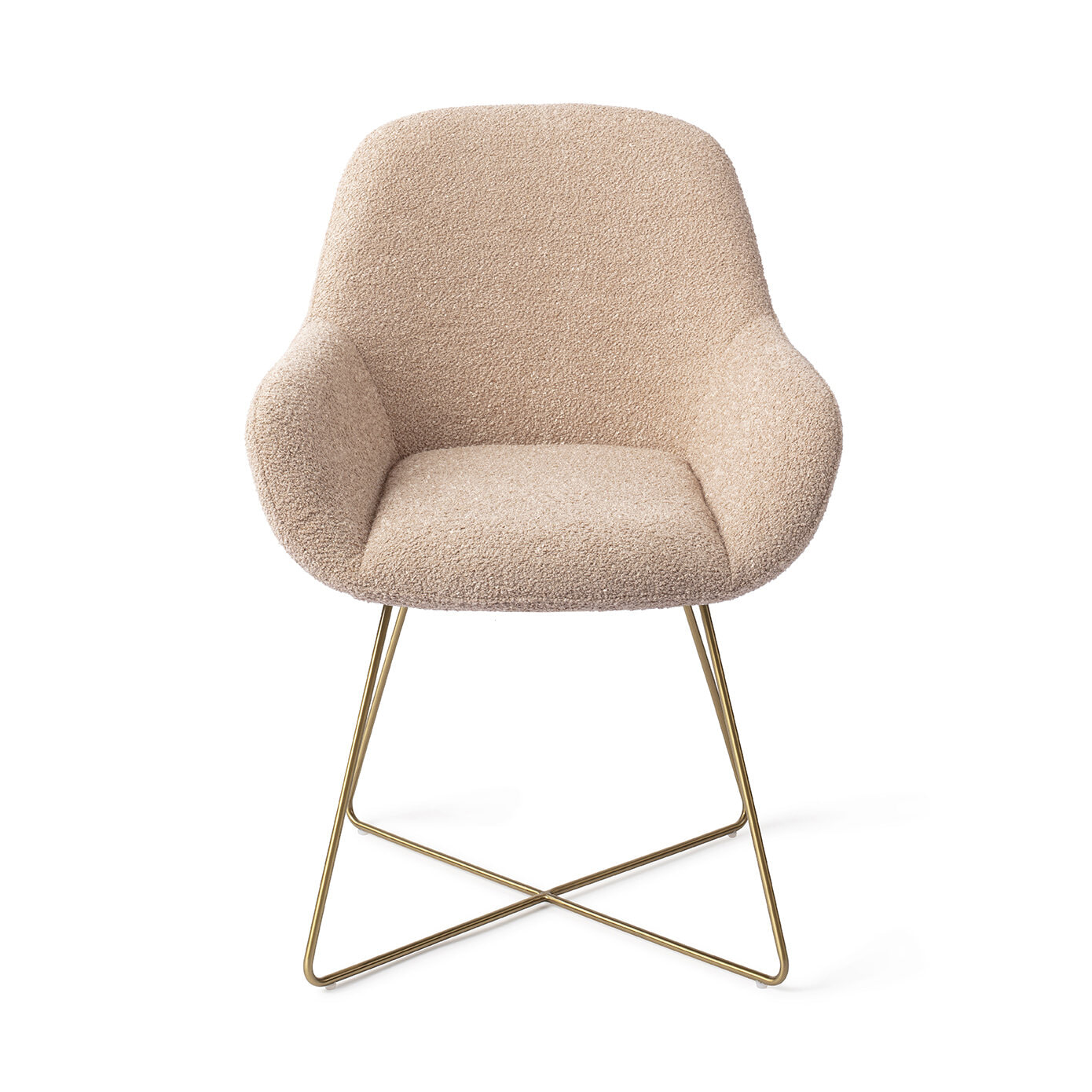 Jesper Home Eetkamerstoel 'Kushi' Cross Gold, kleur Flax Relax