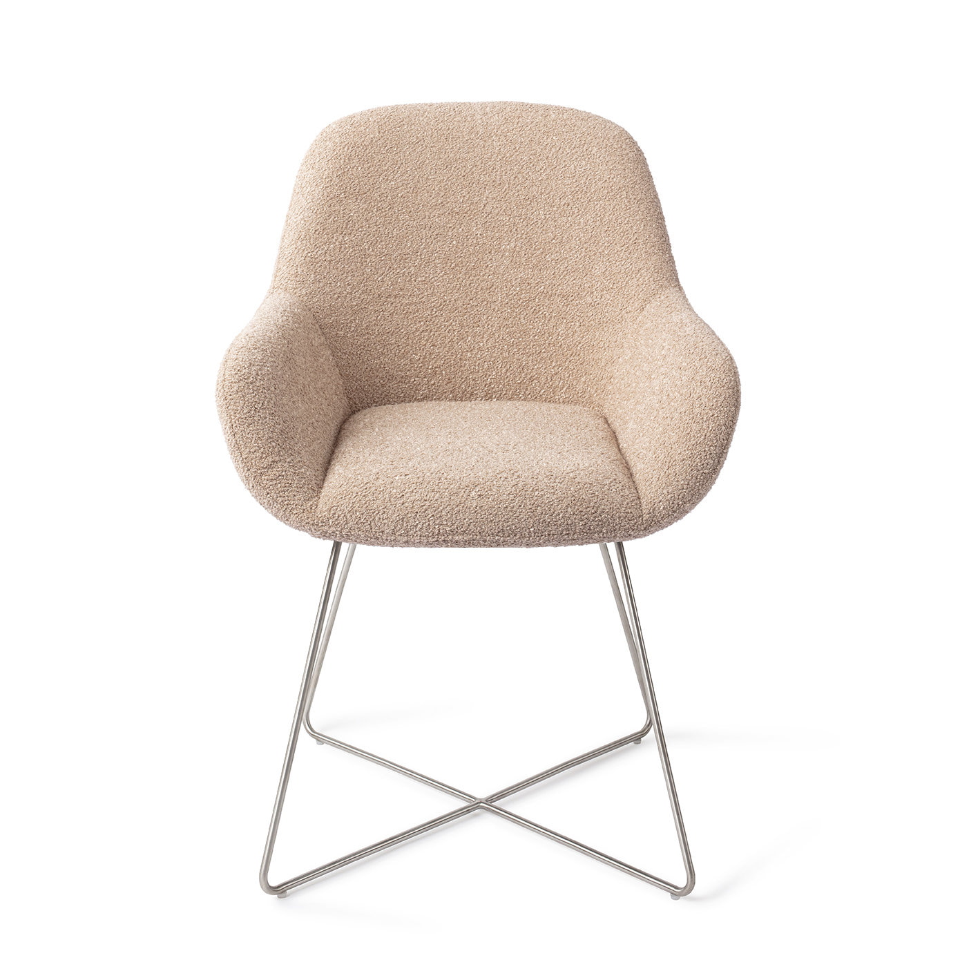 Jesper Home Eetkamerstoel 'Kushi' Cross Steel, kleur Flax Relax