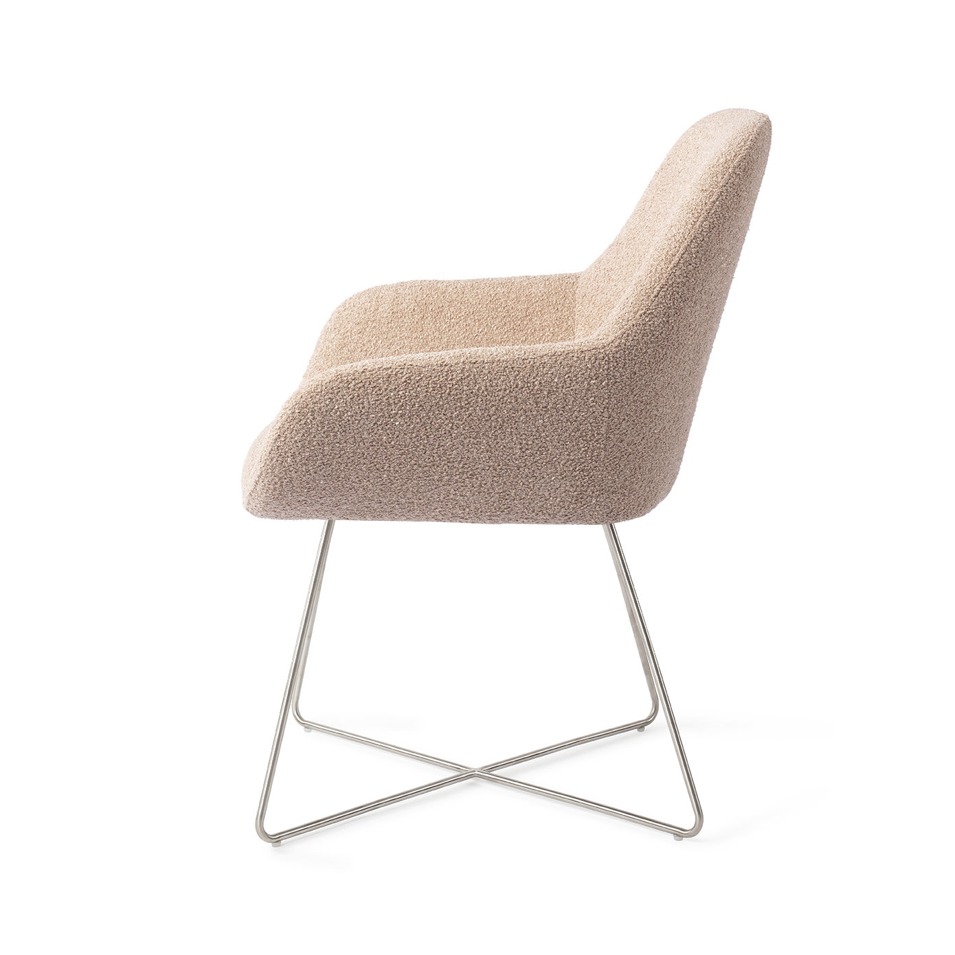 Jesper Home Eetkamerstoel 'Kushi' Cross Steel, kleur Flax Relax