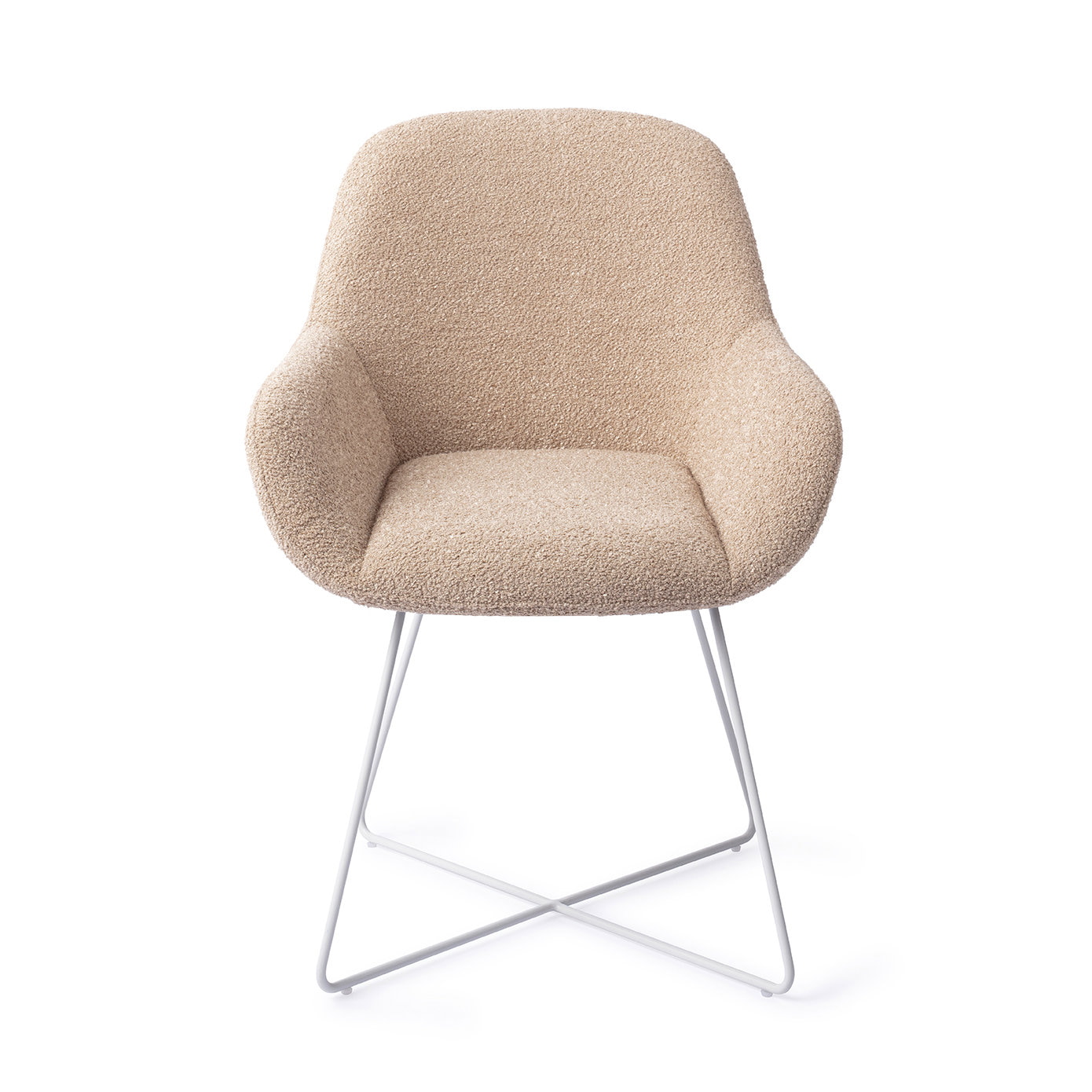 Jesper Home Eetkamerstoel 'Kushi' Cross White, kleur Flax Relax