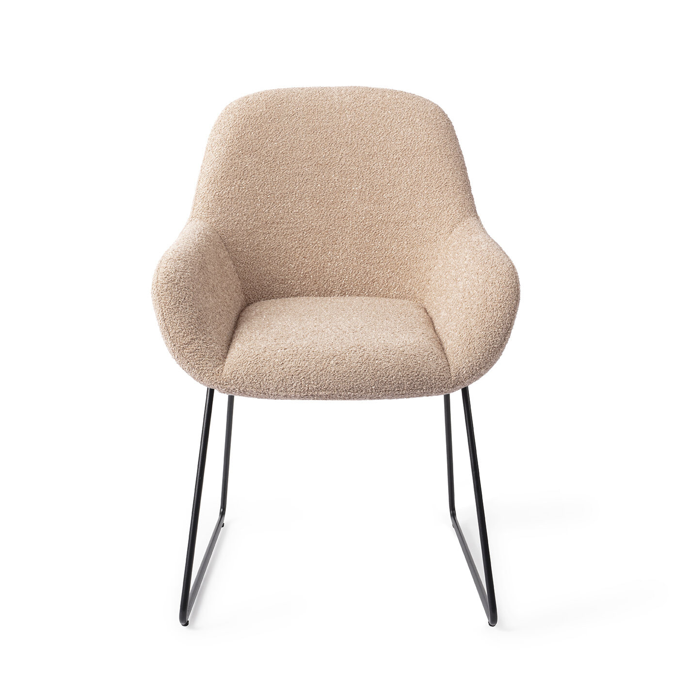 Jesper Home Eetkamerstoel 'Kushi' Slide Black, kleur Flax Relax