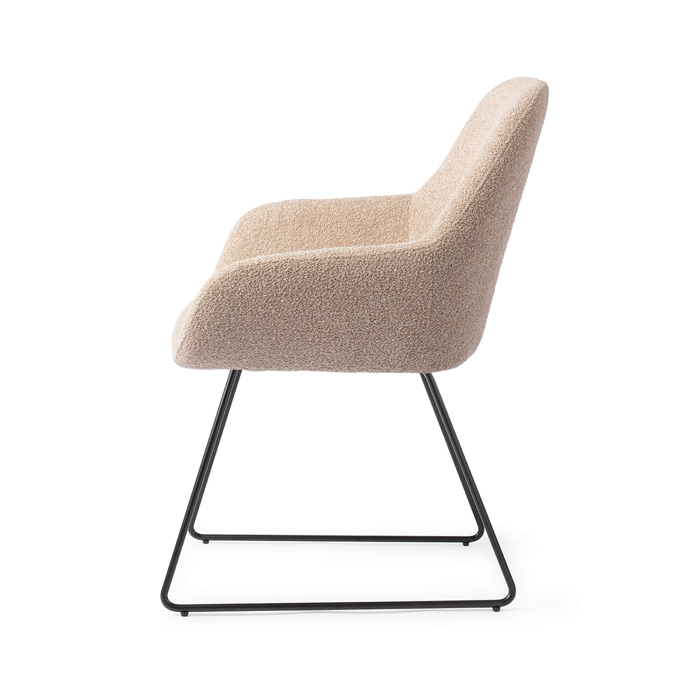 Jesper Home Eetkamerstoel 'Kushi' Slide Black, kleur Flax Relax