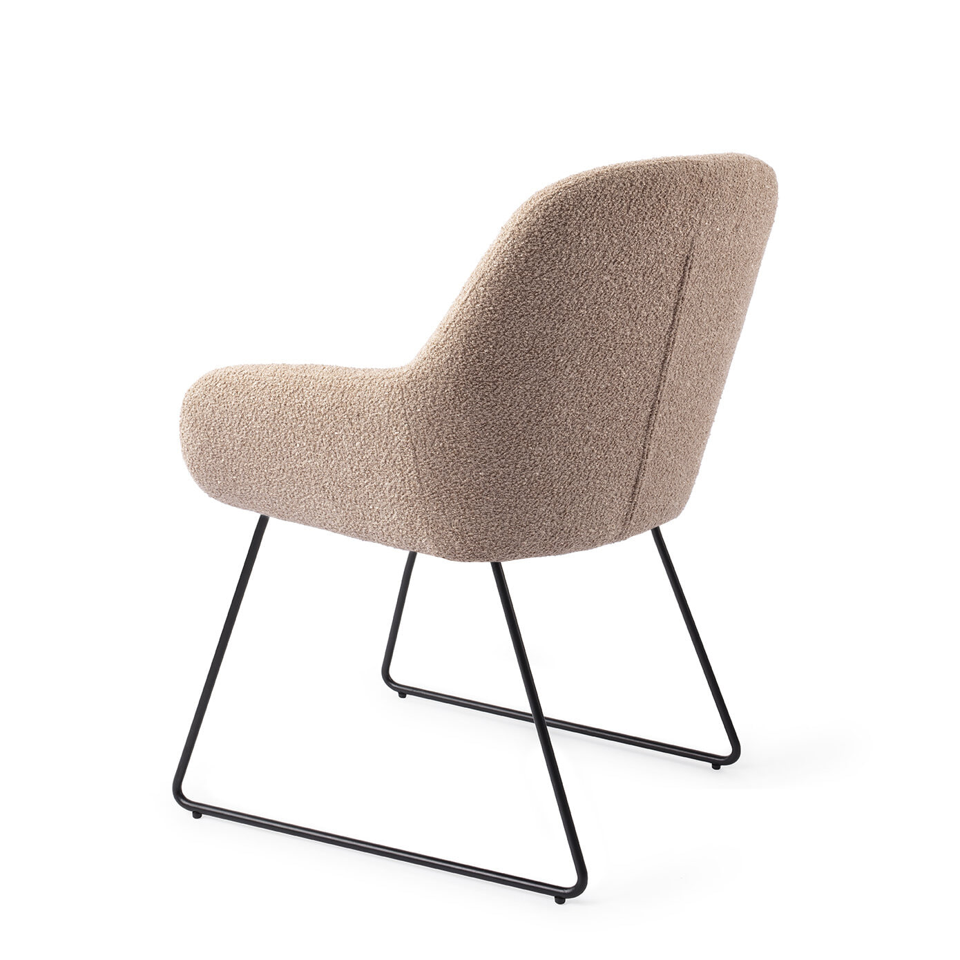 Jesper Home Eetkamerstoel 'Kushi' Slide Black, kleur Flax Relax