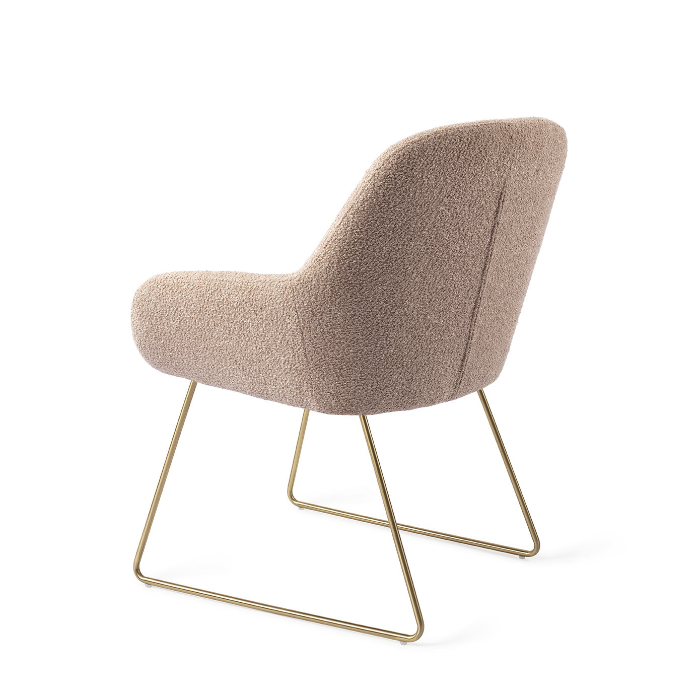 Jesper Home Eetkamerstoel 'Kushi' Slide Gold, kleur Flax Relax
