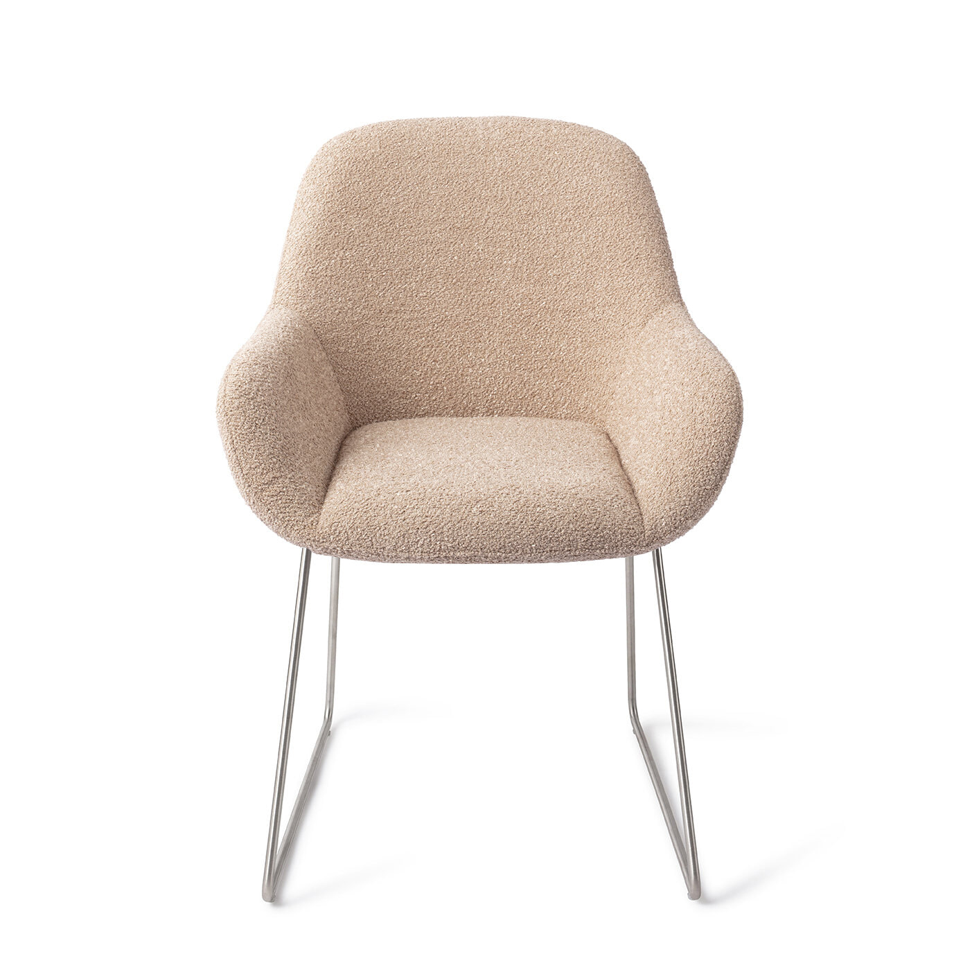 Jesper Home Eetkamerstoel 'Kushi' Slide Steel, kleur Flax Relax