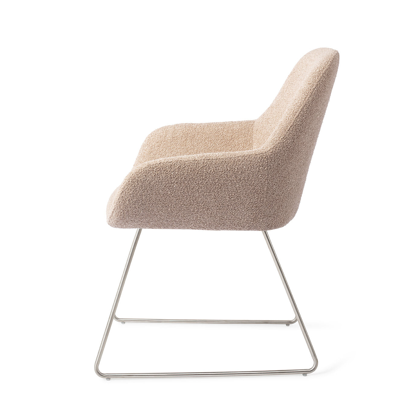 Jesper Home Eetkamerstoel 'Kushi' Slide Steel, kleur Flax Relax