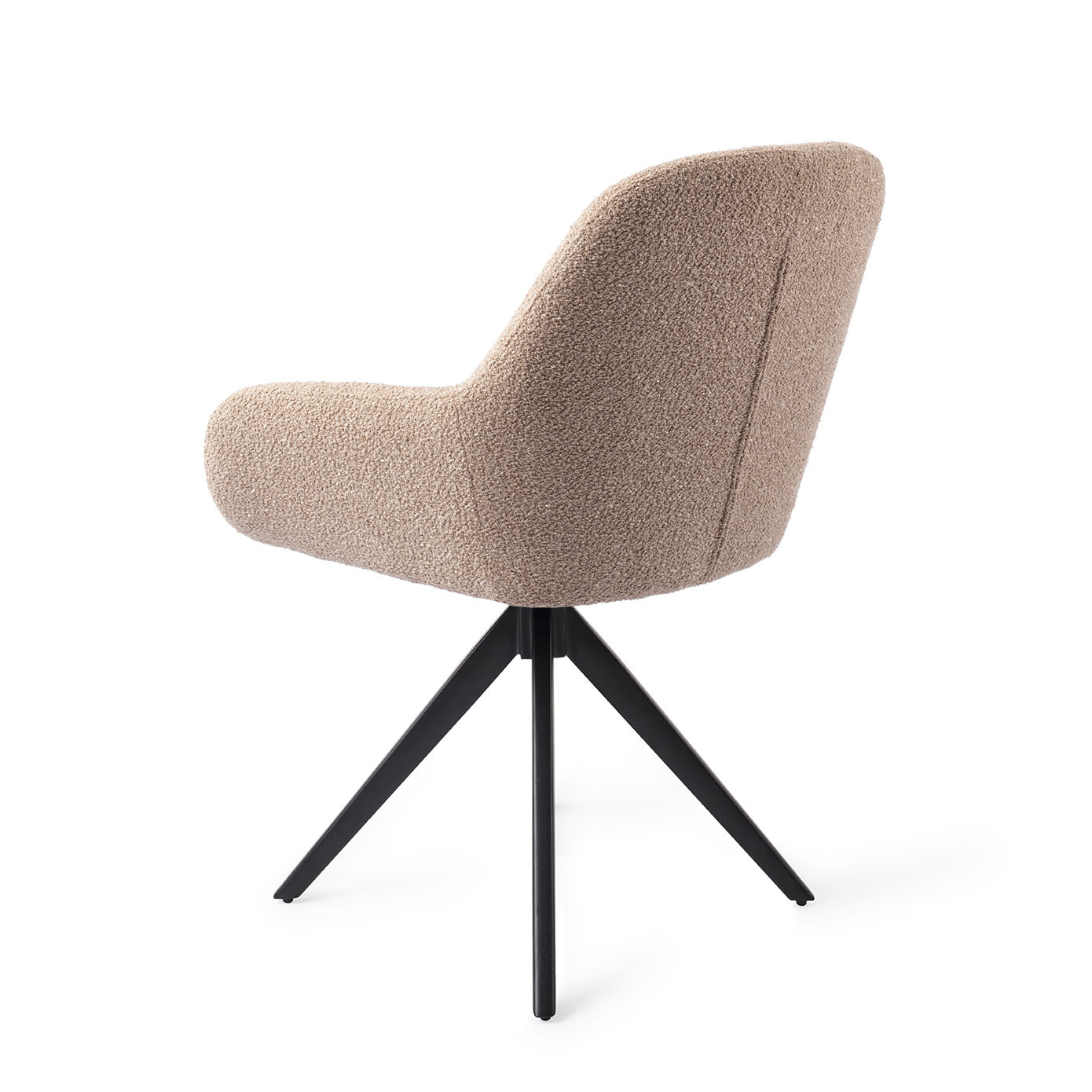 Jesper Home Draaibare Eetkamerstoel 'Kushi' Turn Black, kleur Flax Relax