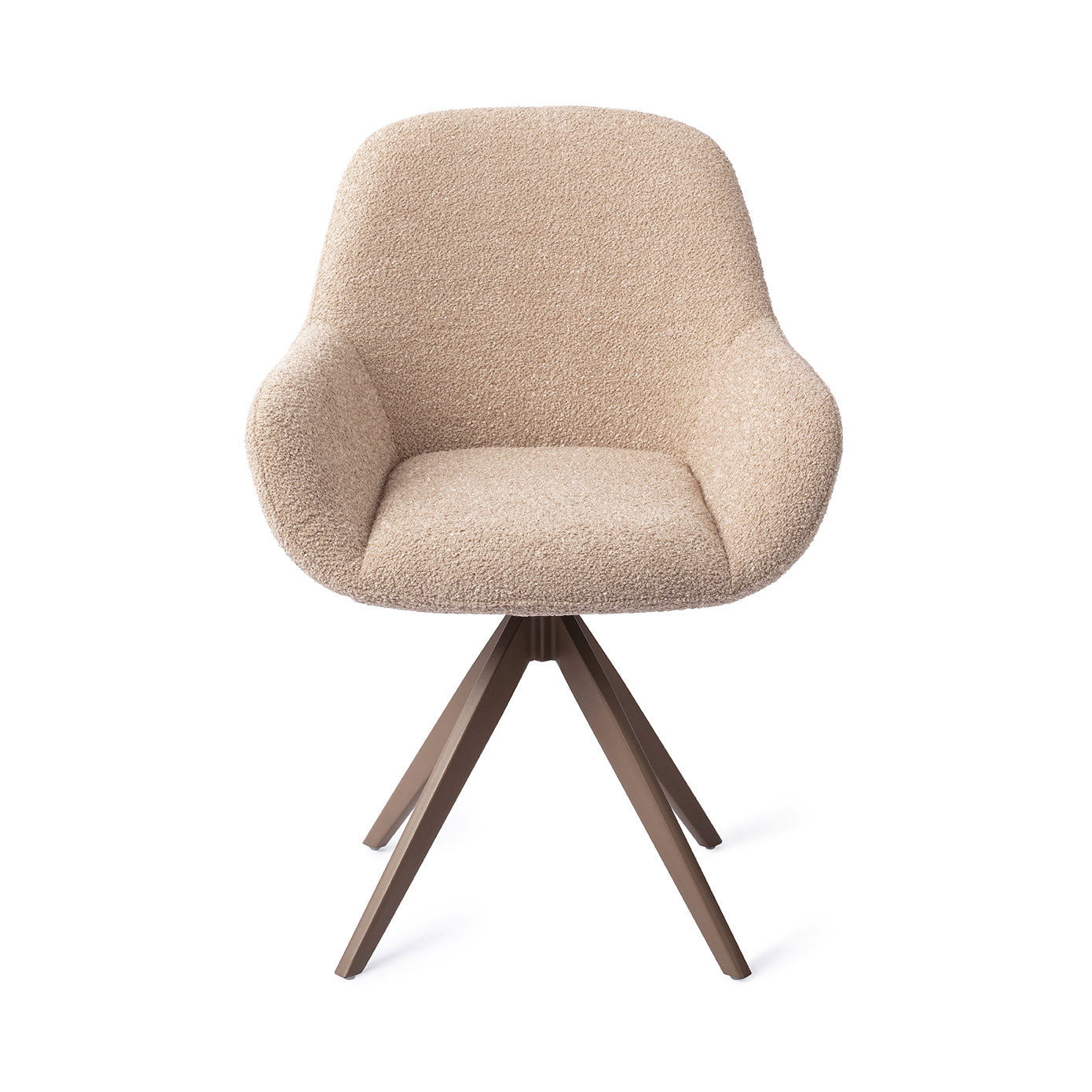 Jesper Home Draaibare Eetkamerstoel 'Kushi' Turn Brown, kleur Flax Relax