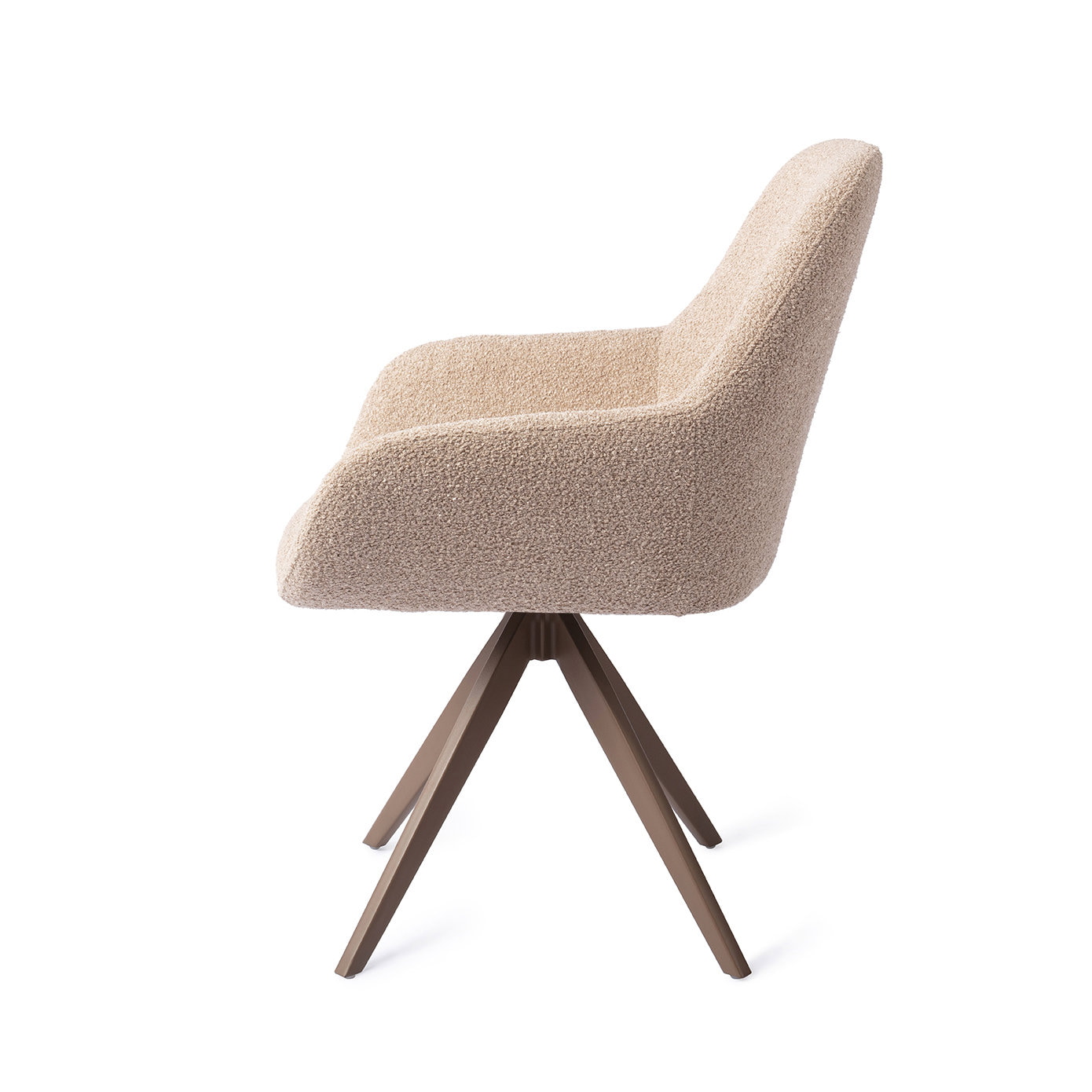 Jesper Home Draaibare Eetkamerstoel 'Kushi' Turn Brown, kleur Flax Relax