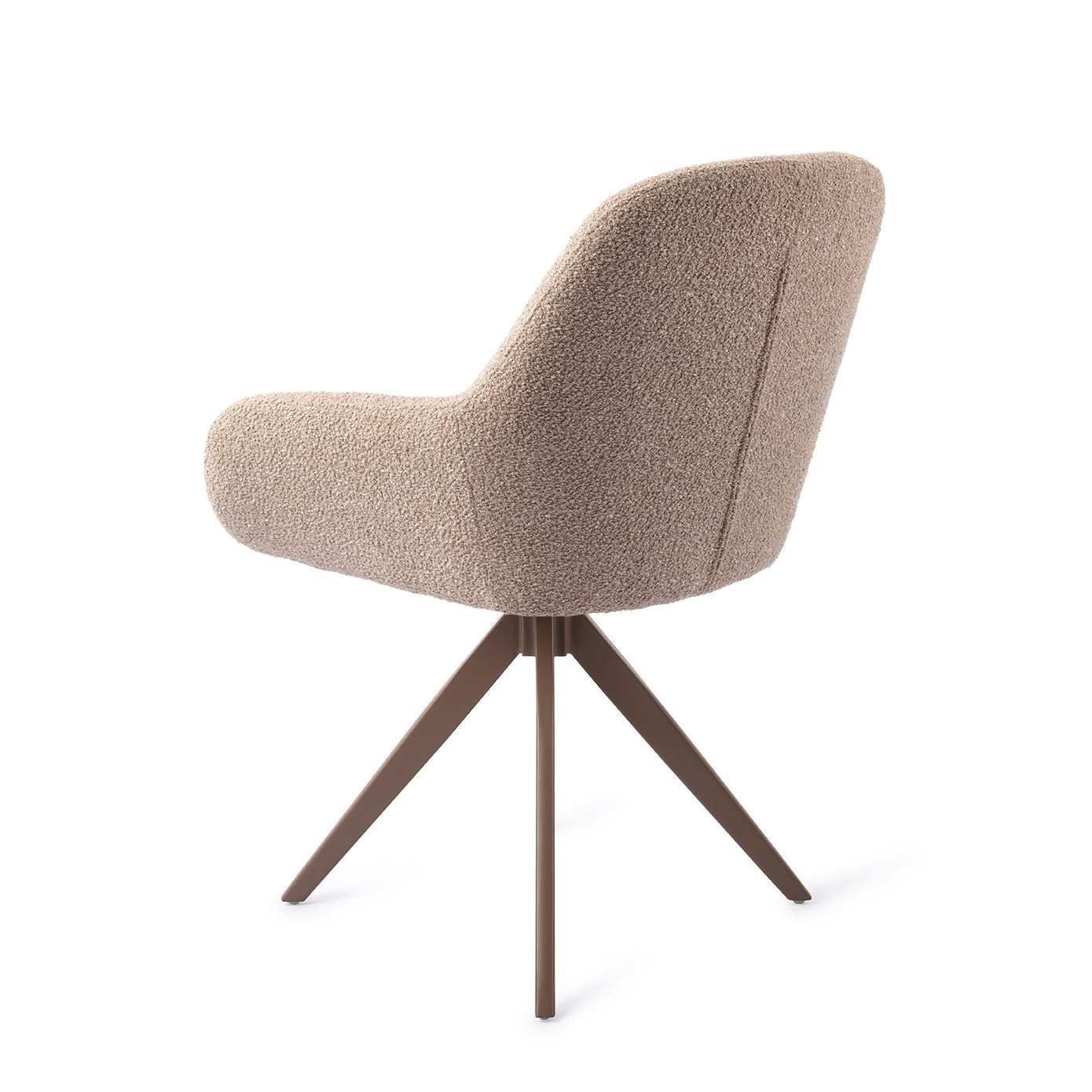 Jesper Home Draaibare Eetkamerstoel 'Kushi' Turn Brown, kleur Flax Relax