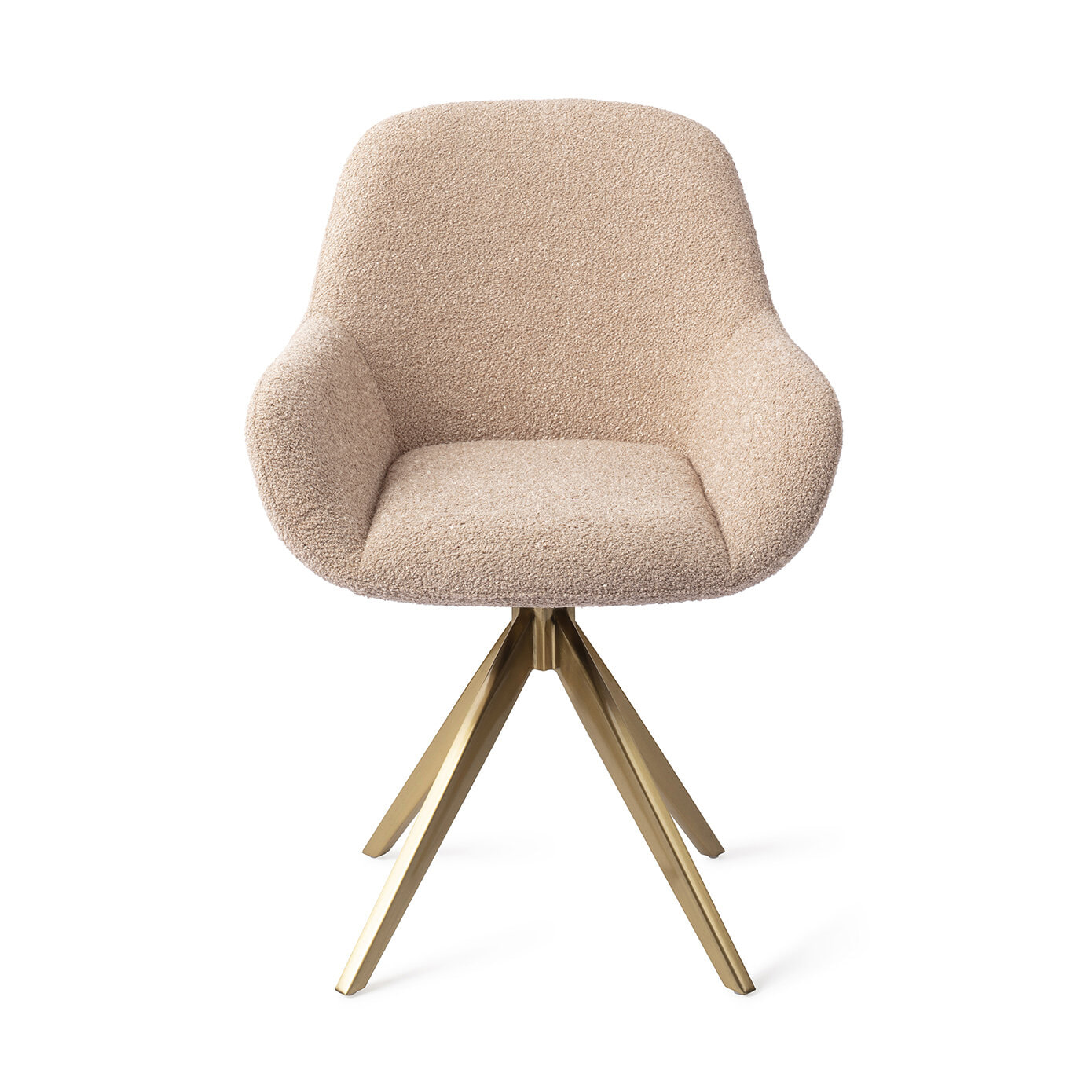Jesper Home Draaibare Eetkamerstoel 'Kushi' Turn Gold, kleur Flax Relax