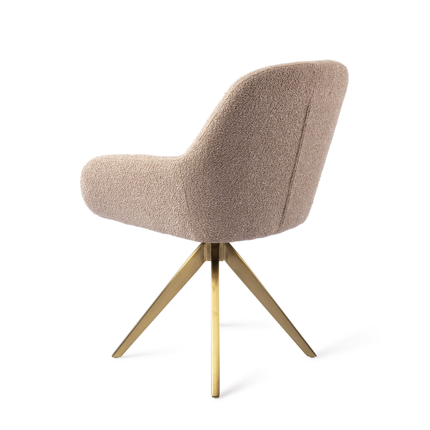 Jesper Home Draaibare Eetkamerstoel 'Kushi' Turn Gold, kleur Flax Relax