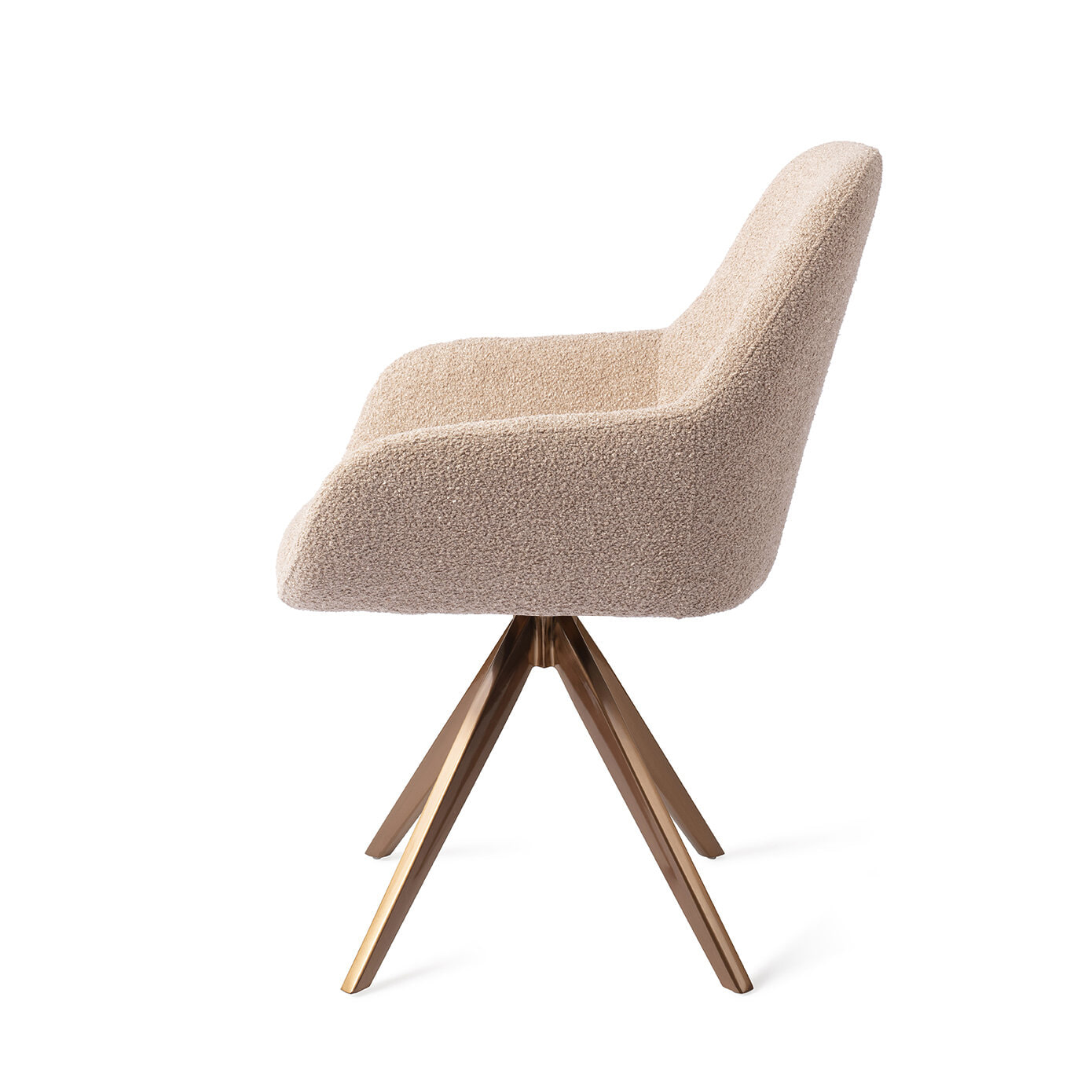 Jesper Home Eetkamerstoel 'Kushi' Turn Rose, Draaibaar, kleur Flax Relax