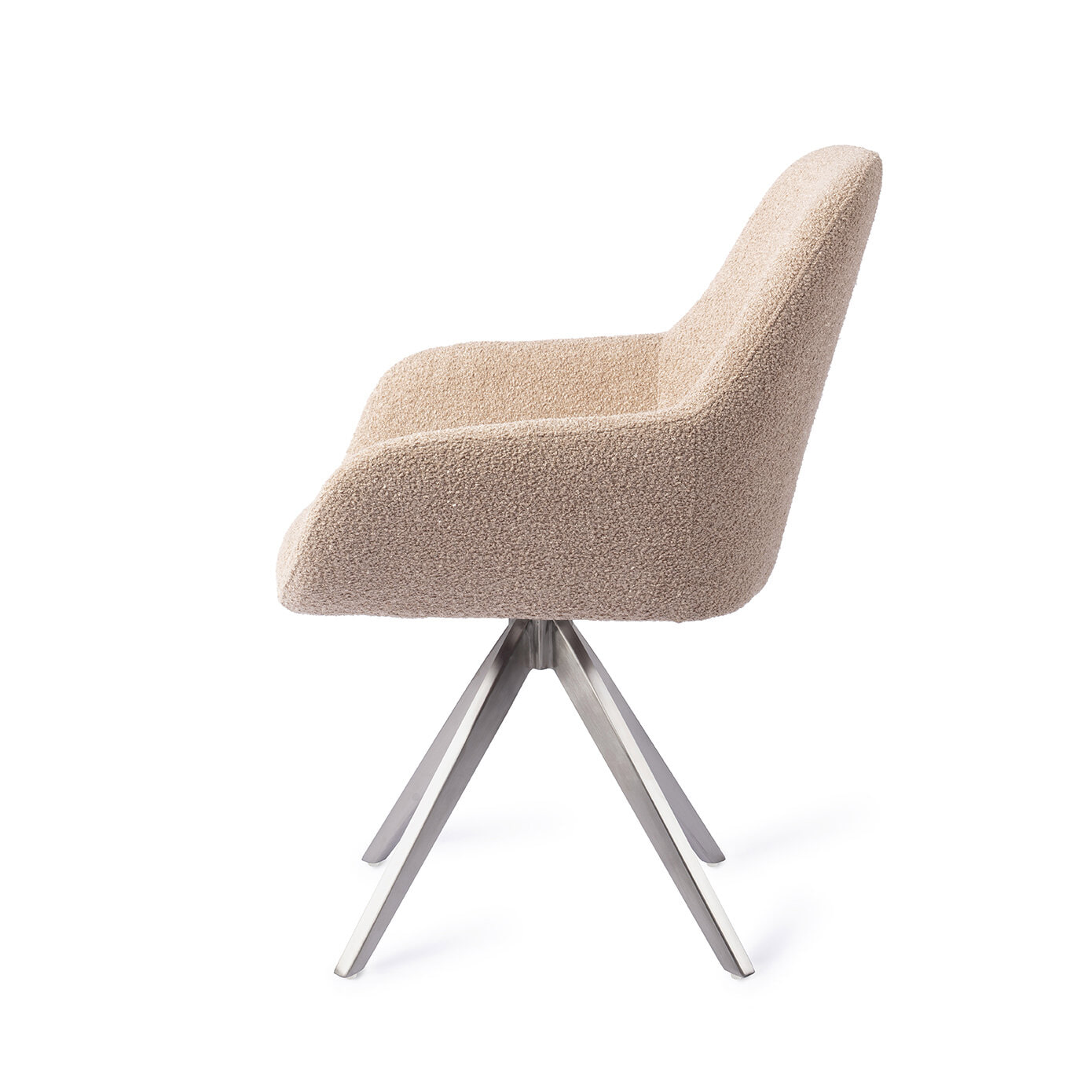 Jesper Home Draaibare Eetkamerstoel 'Kushi' Turn Steel, kleur Flax Relax
