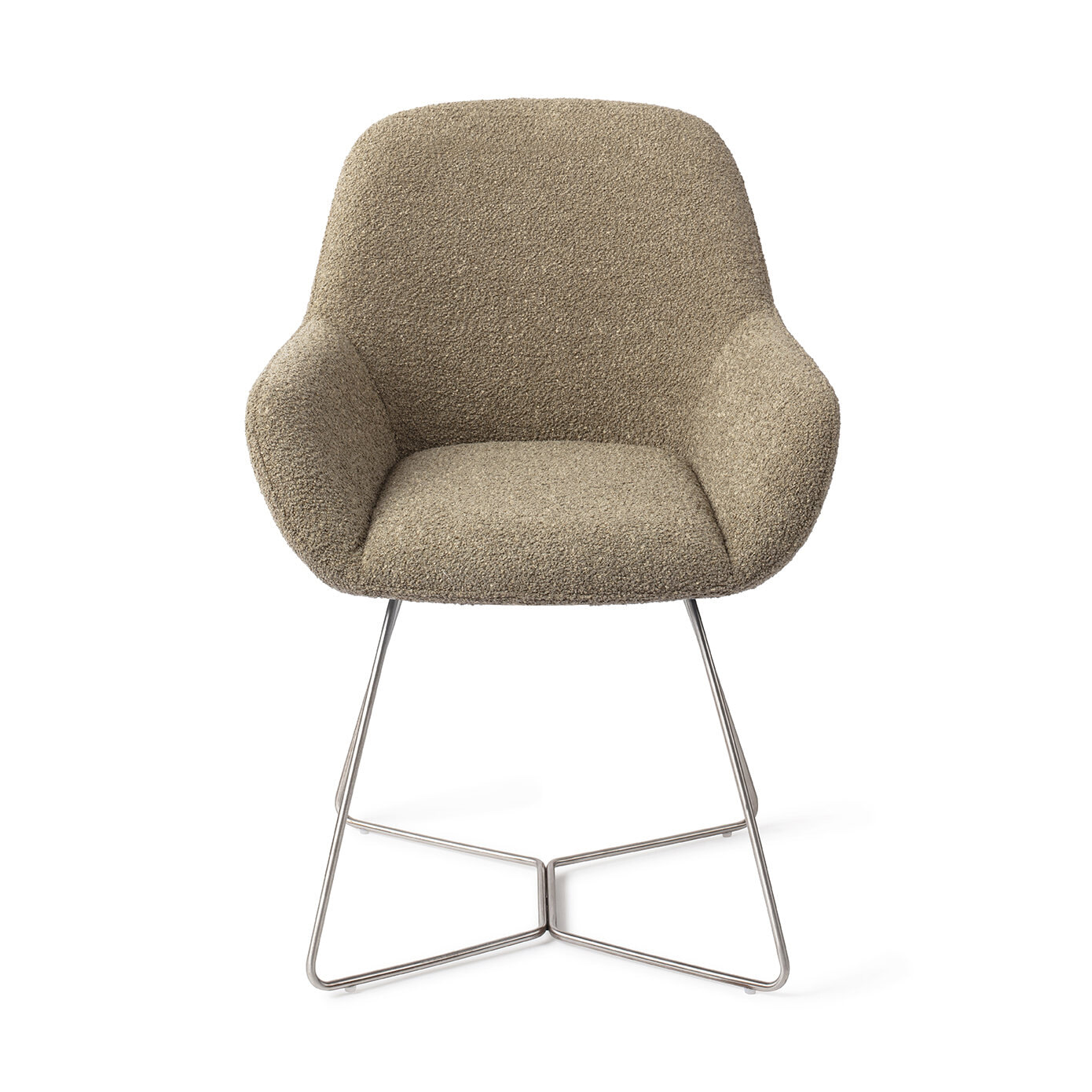 Jesper Home Eetkamerstoel 'Kushi' Beehive Steel, kleur Moss Meadow