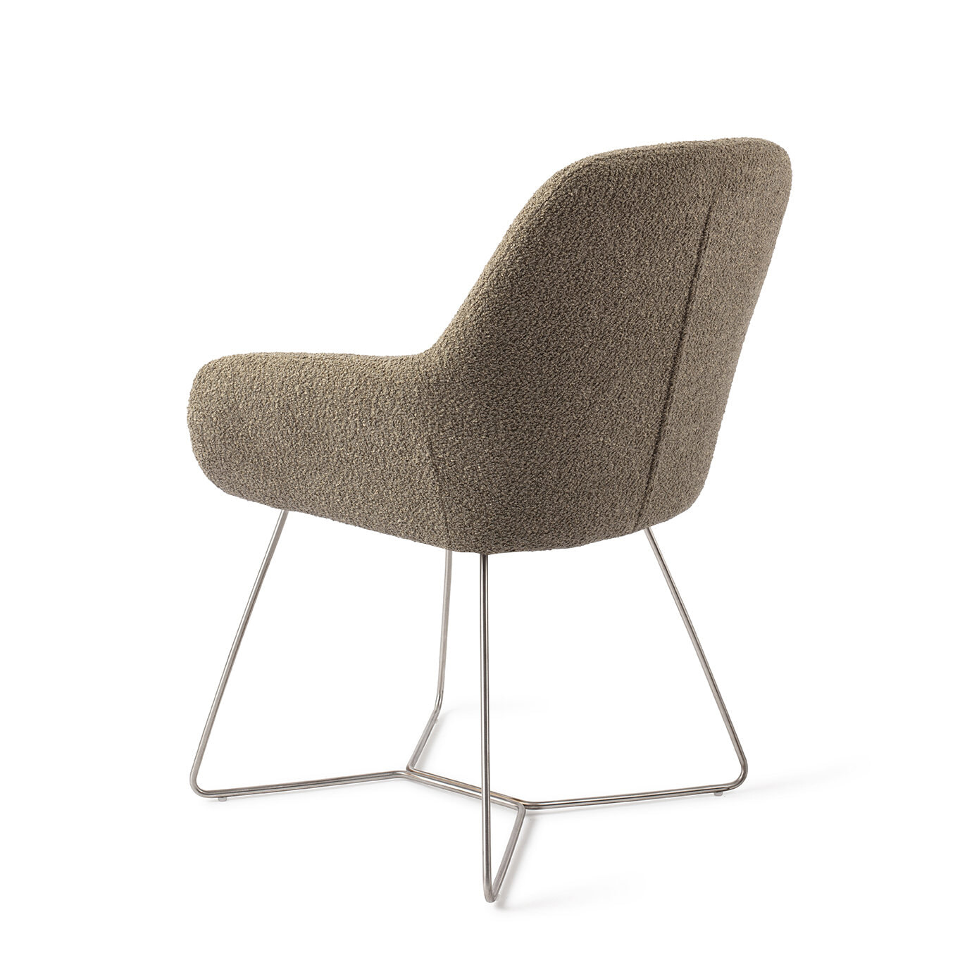 Jesper Home Eetkamerstoel 'Kushi' Beehive Steel, kleur Moss Meadow