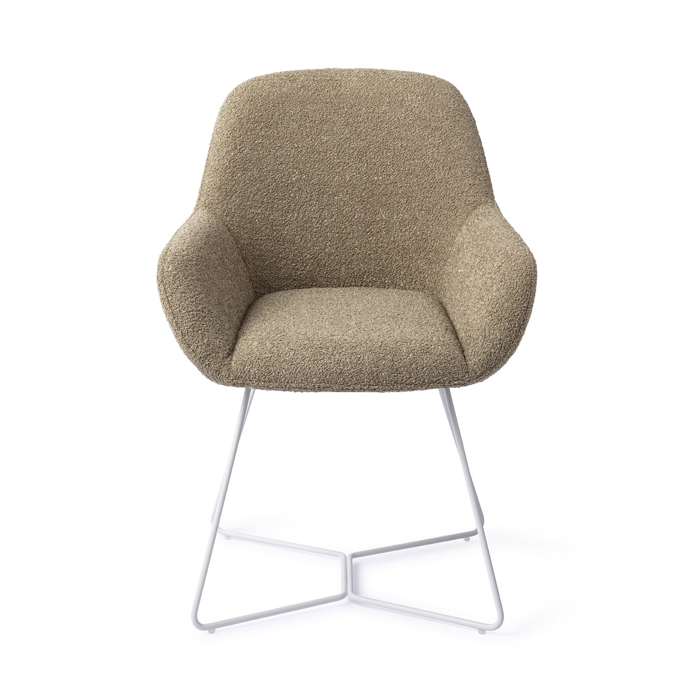 Jesper Home Eetkamerstoel 'Kushi' Beehive White, kleur Moss Meadow