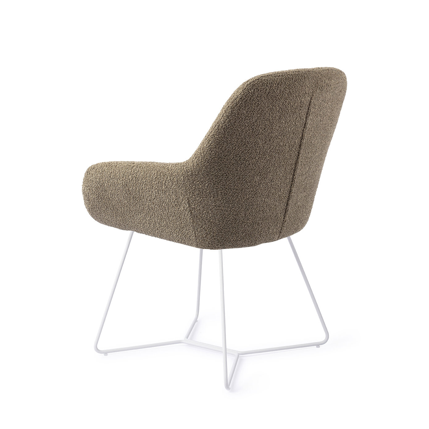 Jesper Home Eetkamerstoel 'Kushi' Beehive White, kleur Moss Meadow