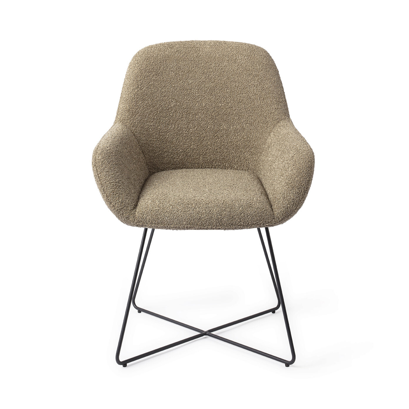 Jesper Home Eetkamerstoel 'Kushi' Cross Black, kleur Moss Meadow