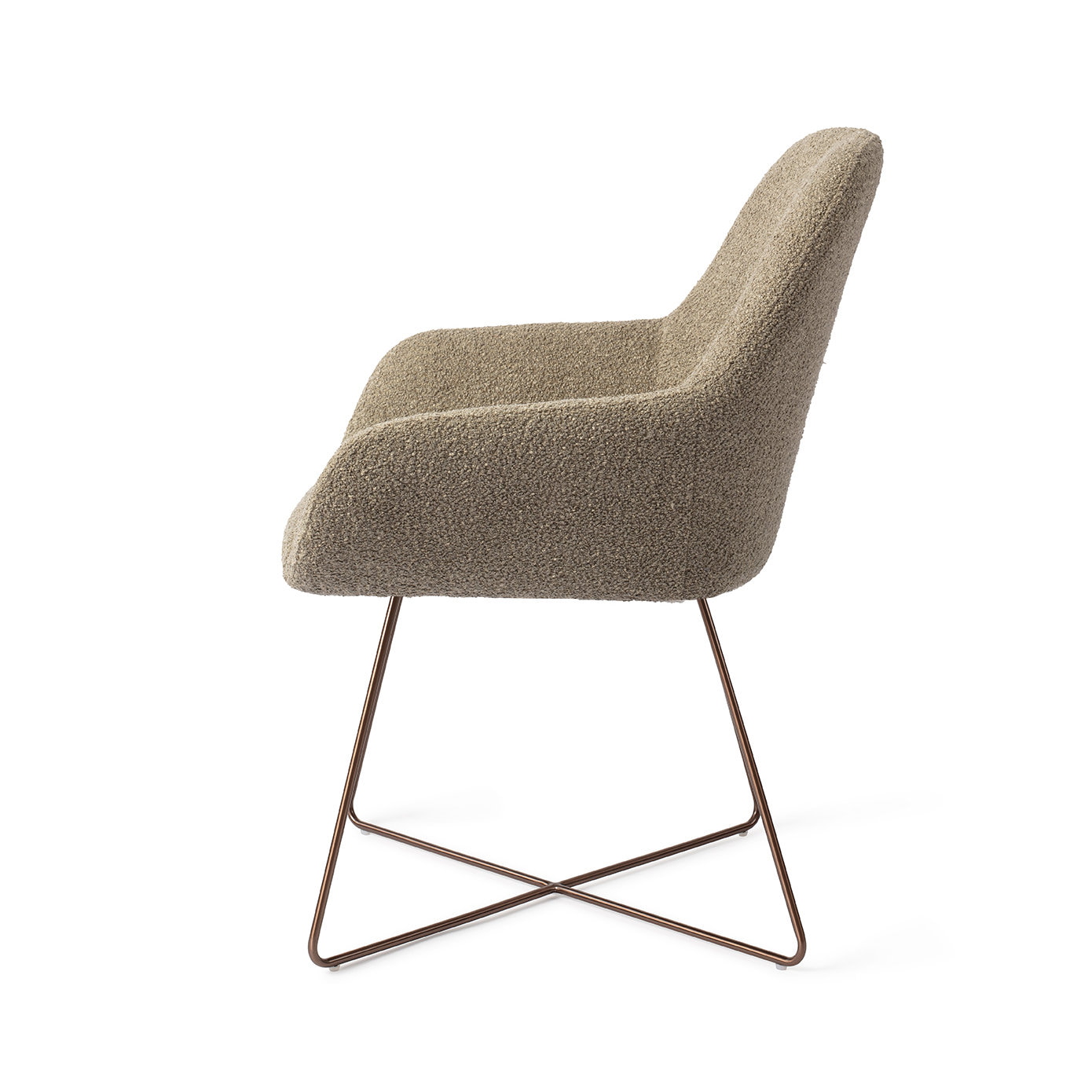 Jesper Home Eetkamerstoel 'Kushi' Cross Rose, kleur Moss Meadow