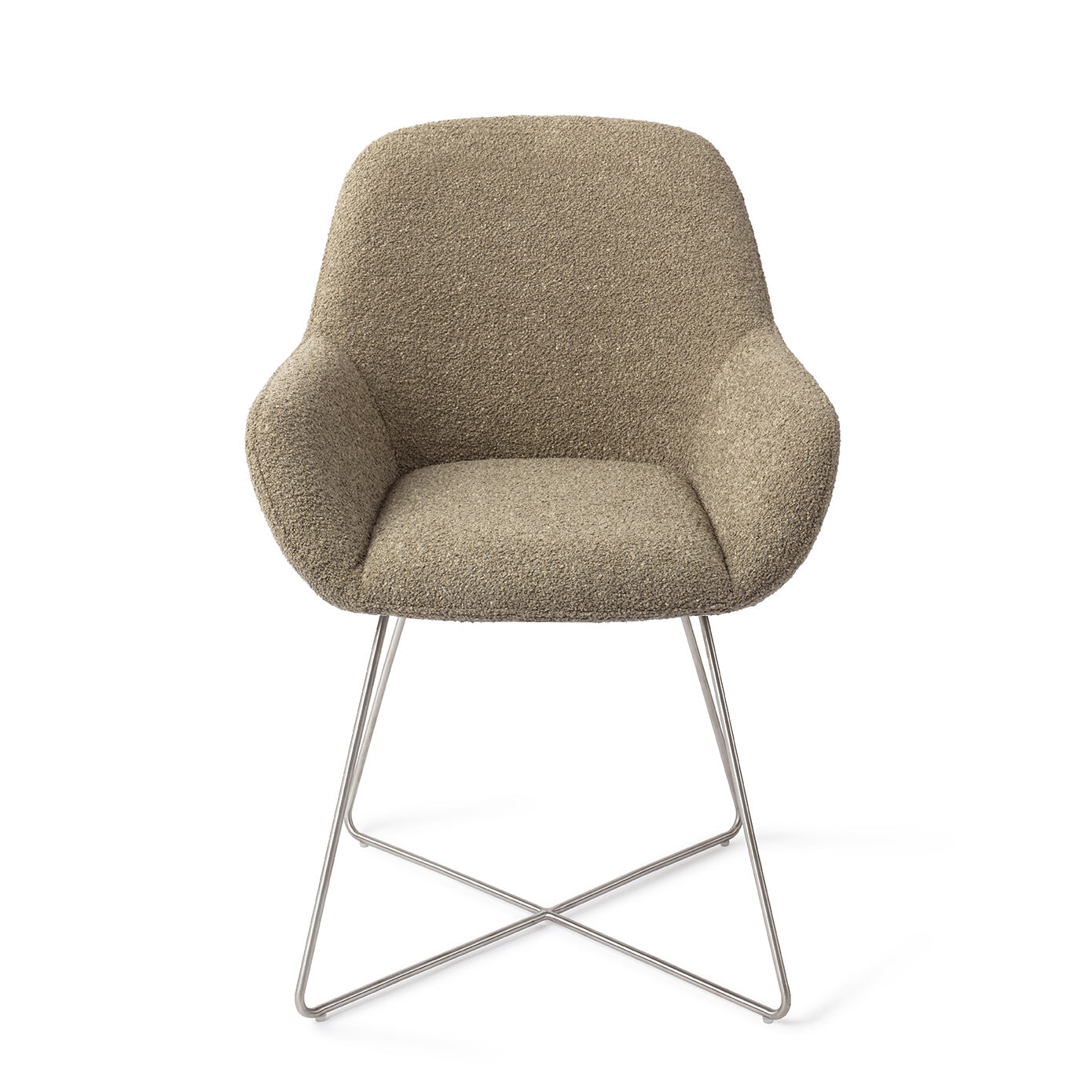 Jesper Home Eetkamerstoel 'Kushi' Cross Steel, kleur Moss Meadow