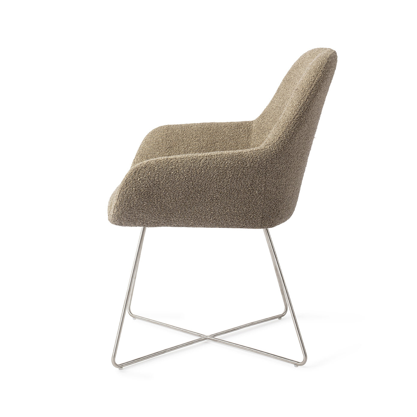 Jesper Home Eetkamerstoel 'Kushi' Cross Steel, kleur Moss Meadow