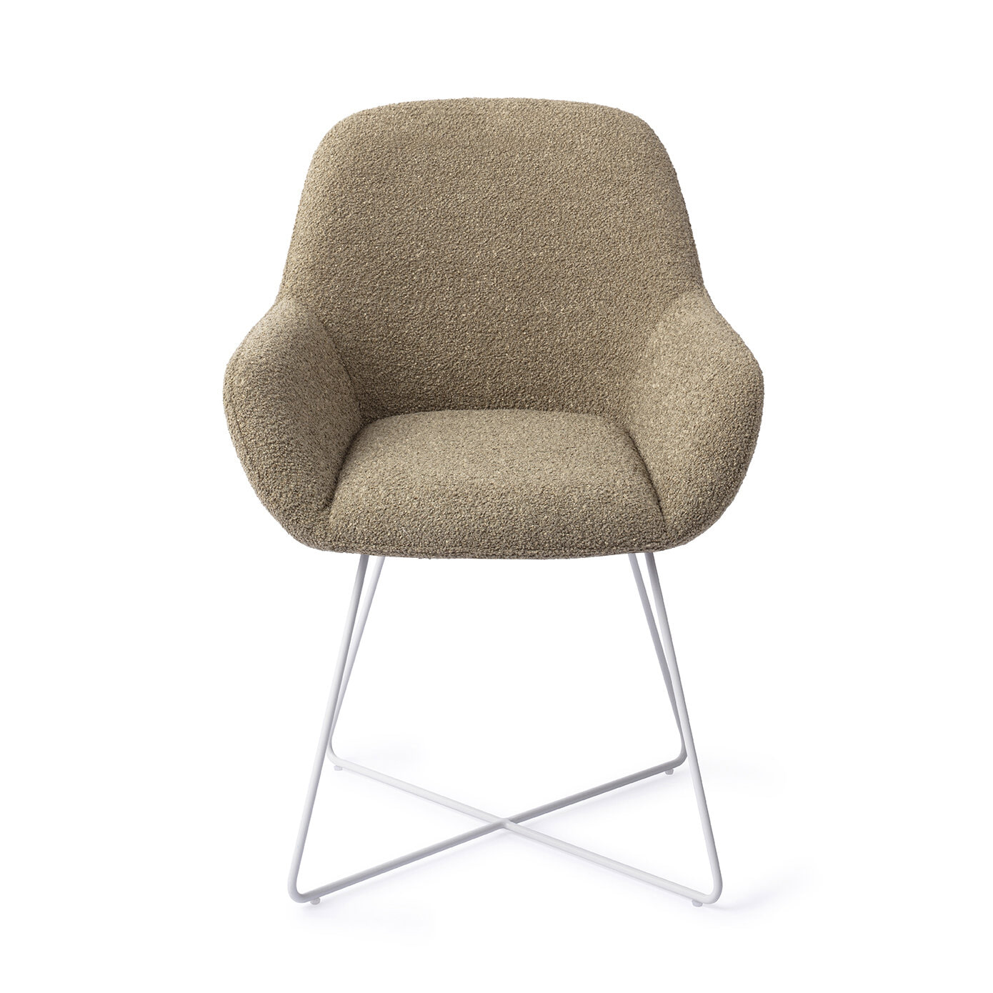 Jesper Home Eetkamerstoel 'Kushi' Cross White, kleur Moss Meadow