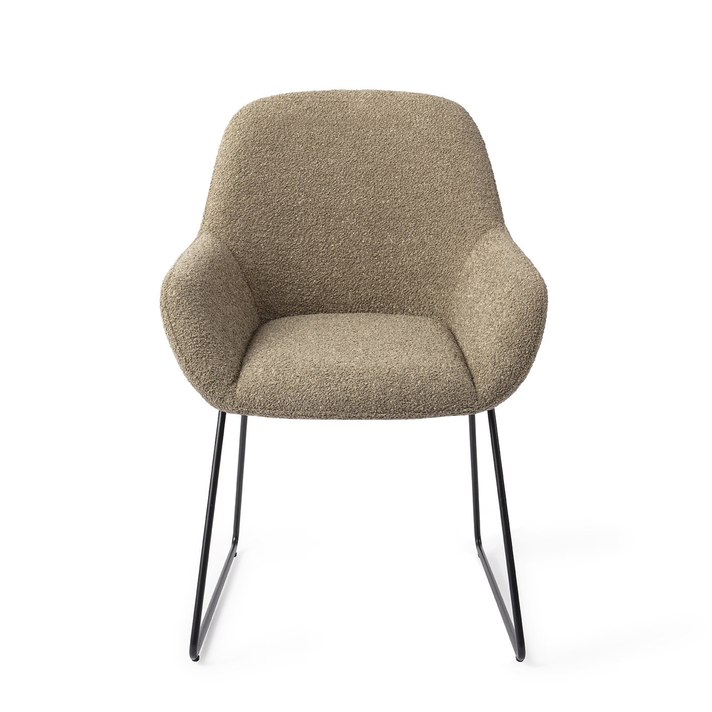 Jesper Home Eetkamerstoel 'Kushi' Slide Black, kleur Moss Meadow