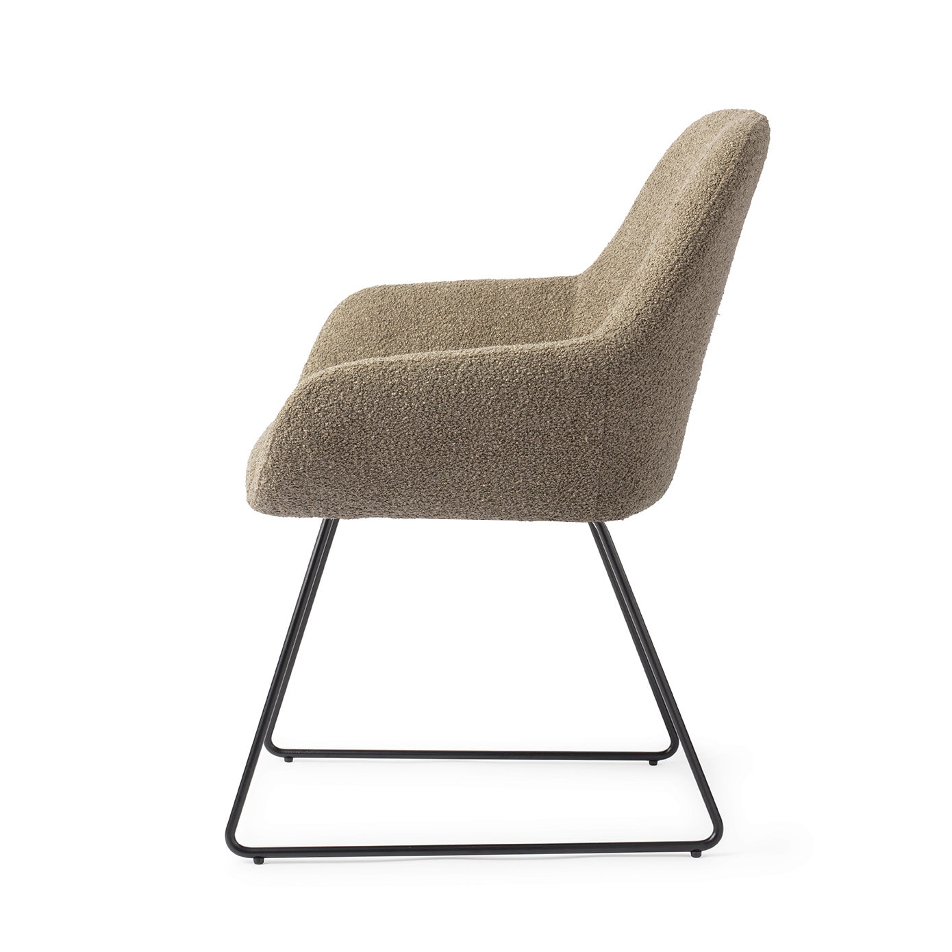 Jesper Home Eetkamerstoel 'Kushi' Slide Black, kleur Moss Meadow