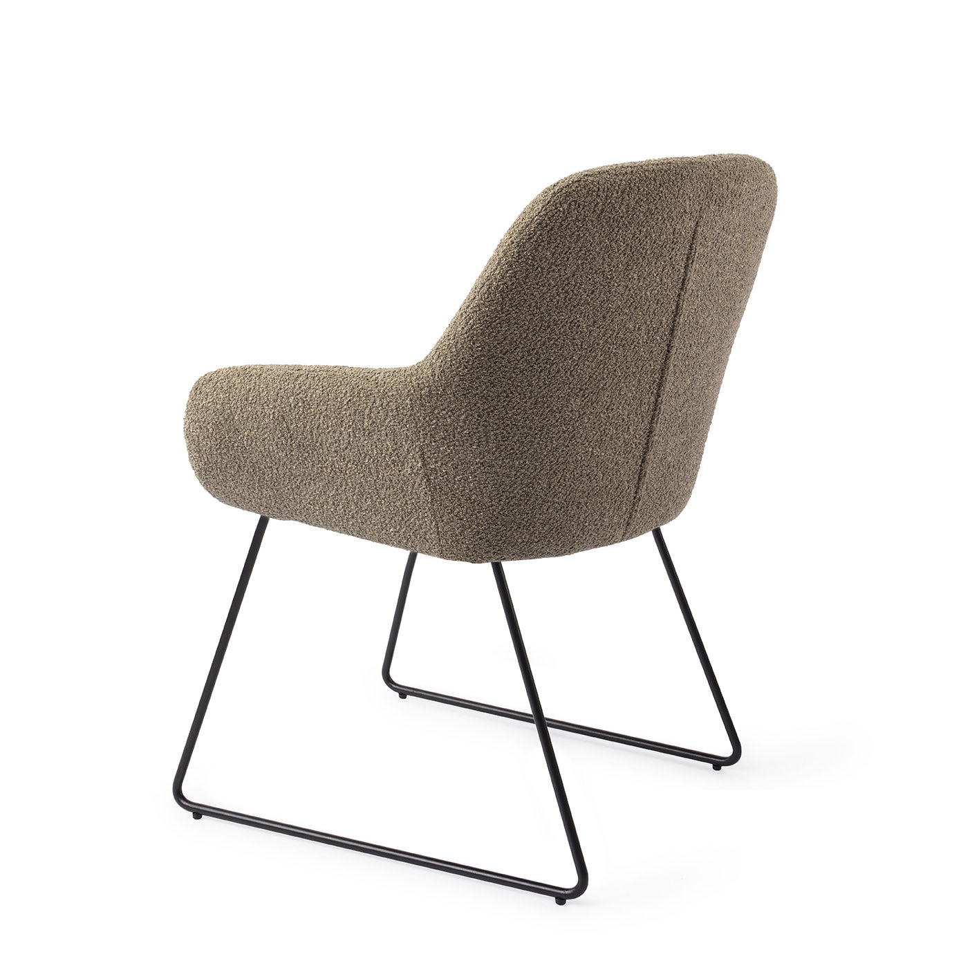Jesper Home Eetkamerstoel 'Kushi' Slide Black, kleur Moss Meadow