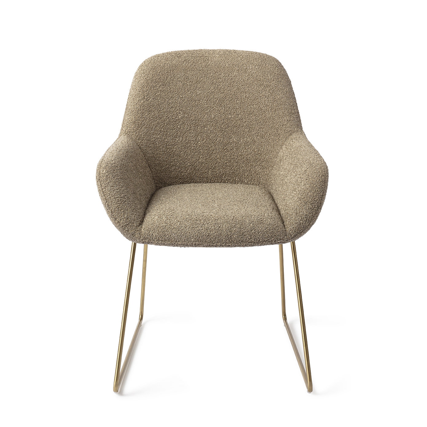 Jesper Home Eetkamerstoel 'Kushi' Slide Gold, kleur Moss Meadow