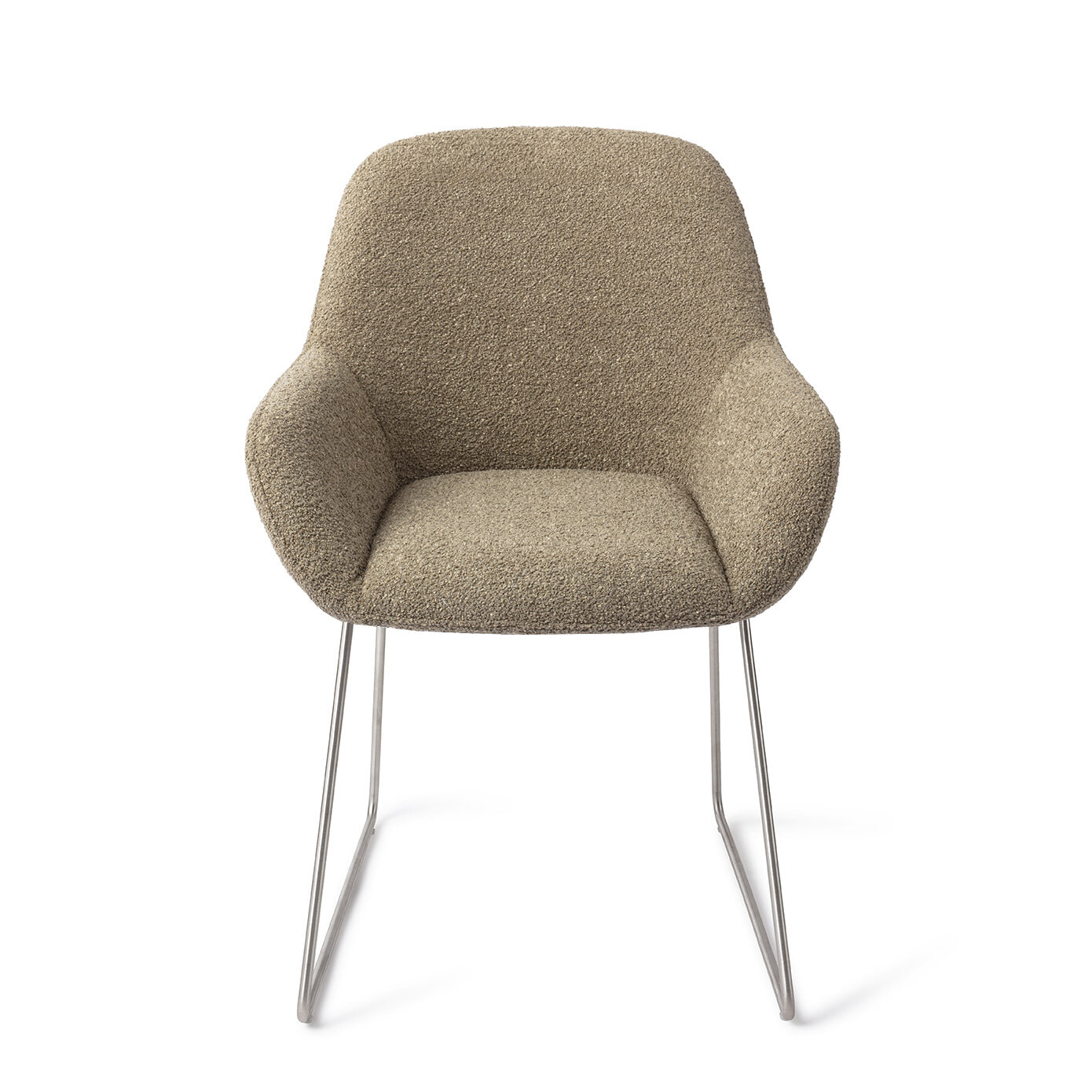 Jesper Home Eetkamerstoel 'Kushi' Slide Steel, kleur Moss Meadow